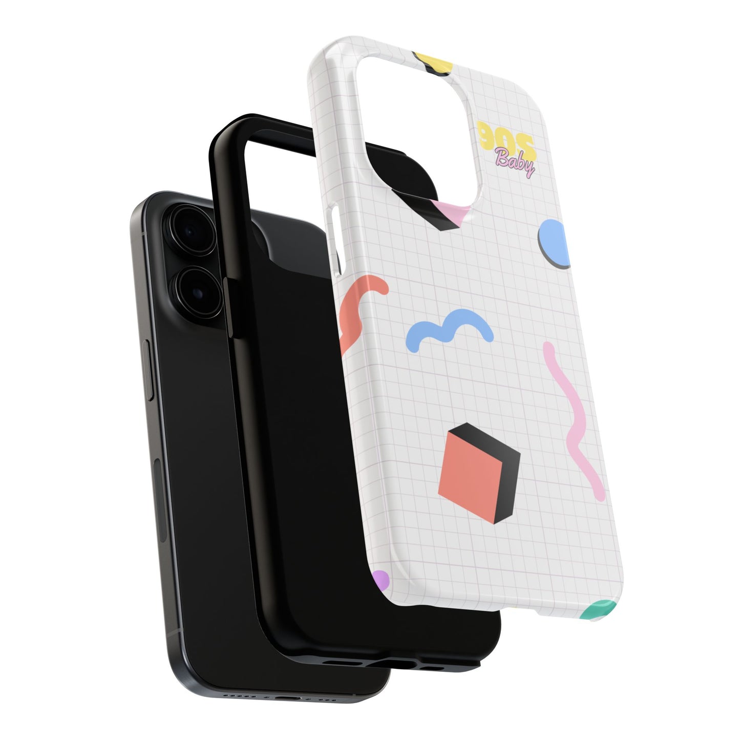 90s Baby Grid Paper Pattern // iPhone Case
