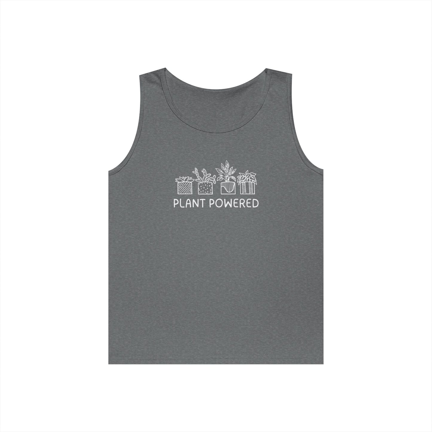 Plant Powered // Unisex Heavy Cotton Tank Top - Eco-Friendly Apparel