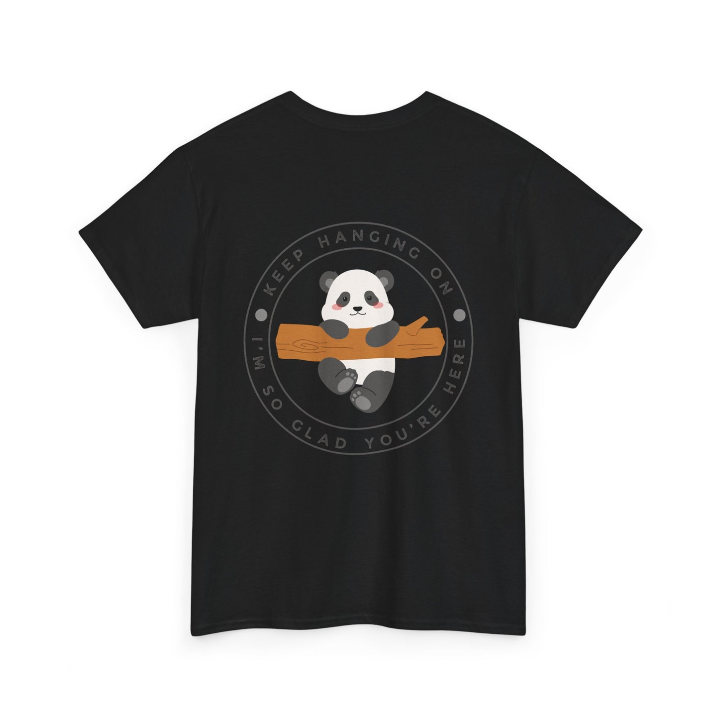 Keep Hangin' On - Panda // Unisex Heavy Cotton Tee -Vibes Graphic Shirt