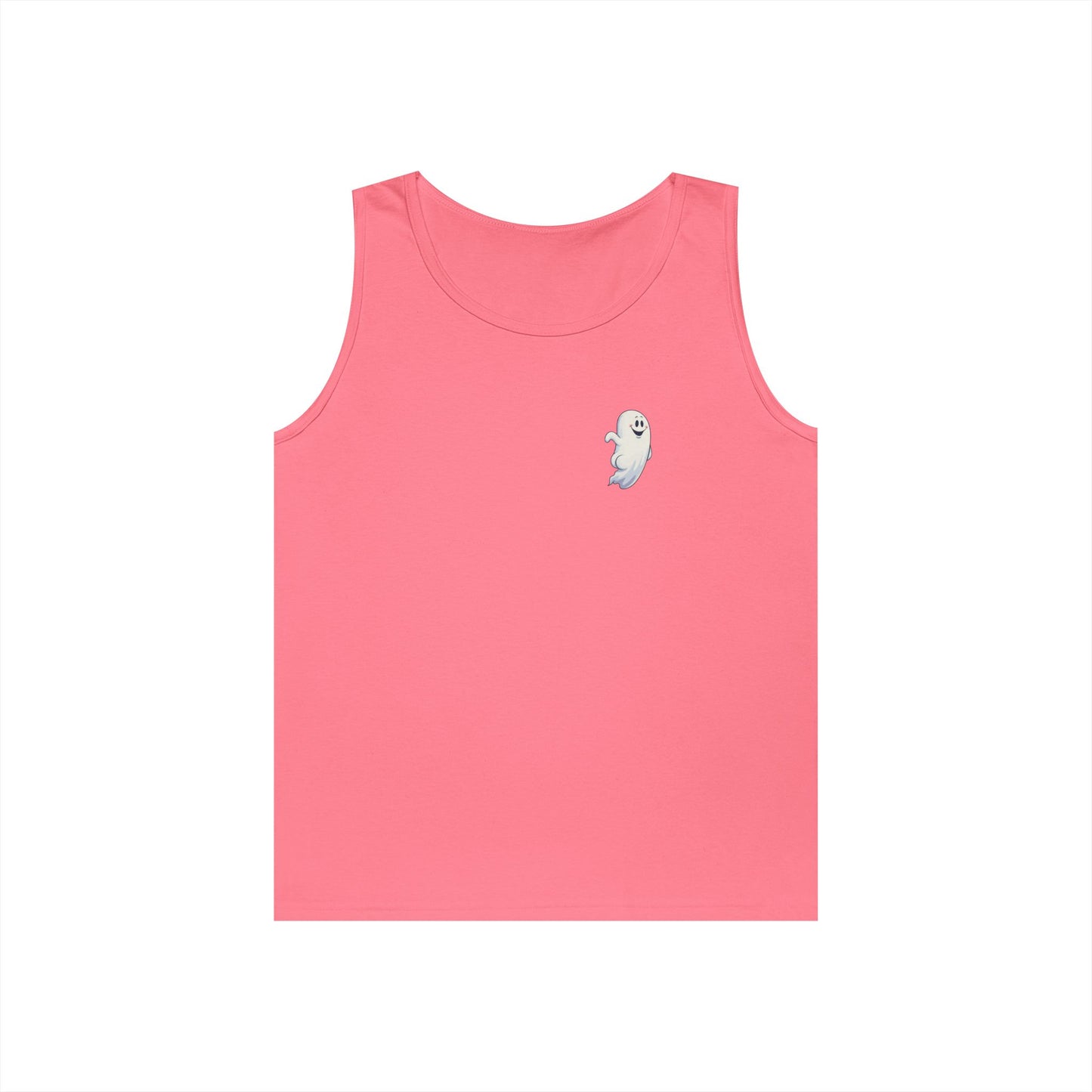 Power Bottom Autumn - White Ghost // Unisex Heavy Cotton Ghost Theme Tank Top - Fall Vibes