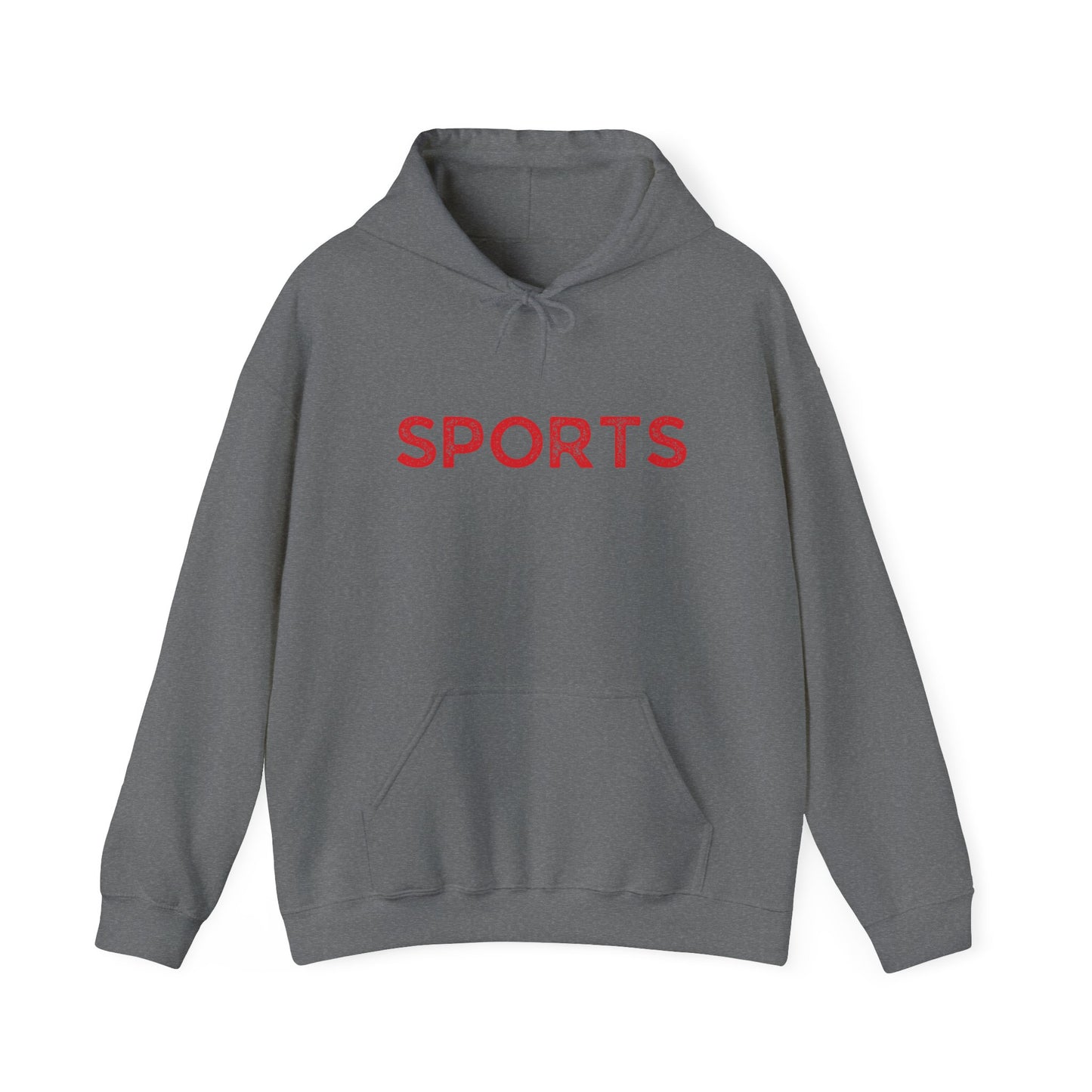 Sports // Unisex Heavy Blend™ Hooded Sweatshirt - Red Text