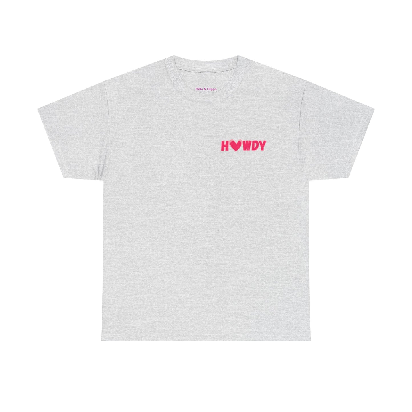 H<3WDY Pocket Placement // Fun Howdy Graphic Unisex Heavy Cotton Tee