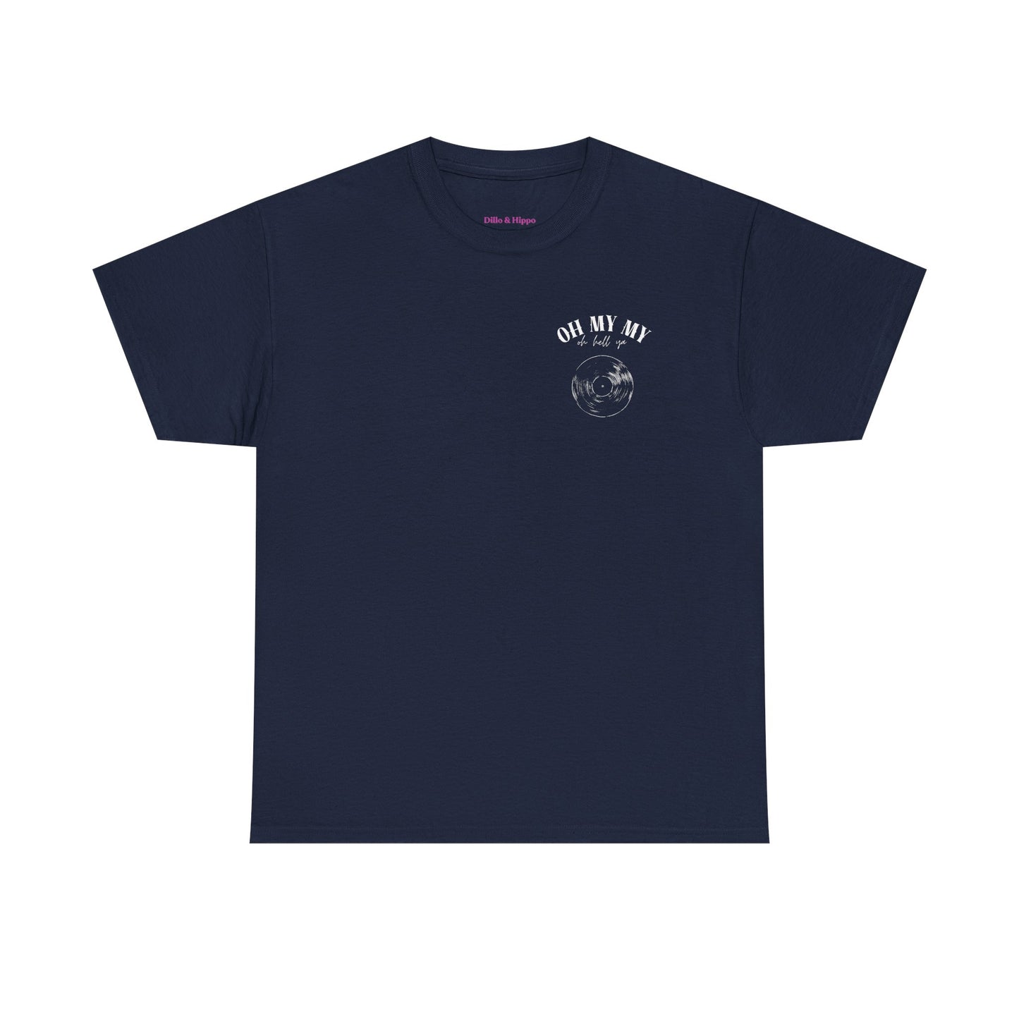 Oh My My Vintage Vinyl Graphic - Pocket Placement // Unisex Heavy Cotton Tee - Perfect for Music Lovers