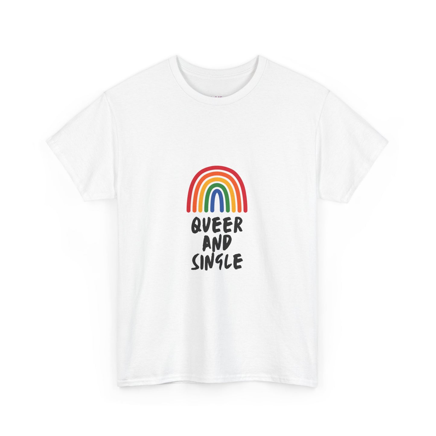 Queer and Single Rainbow // Short Sleeve Tee