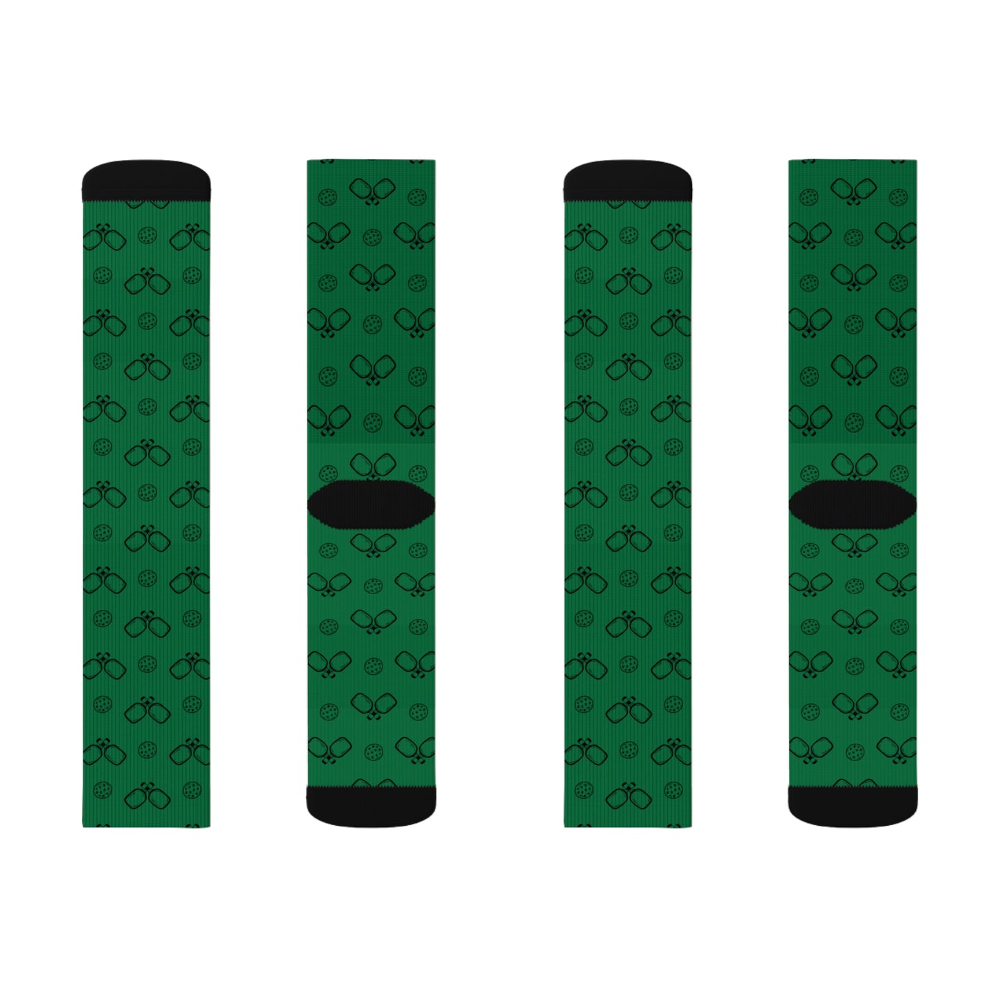 Green Pickleball Sublimation Socks