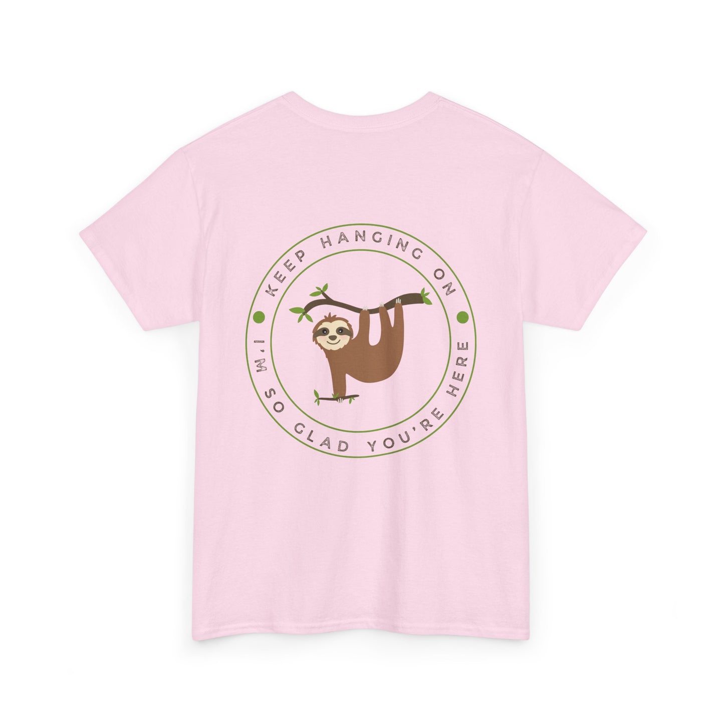 Keep Hangin' On - Sloth // Unisex Heavy Cotton Tee - Motivational