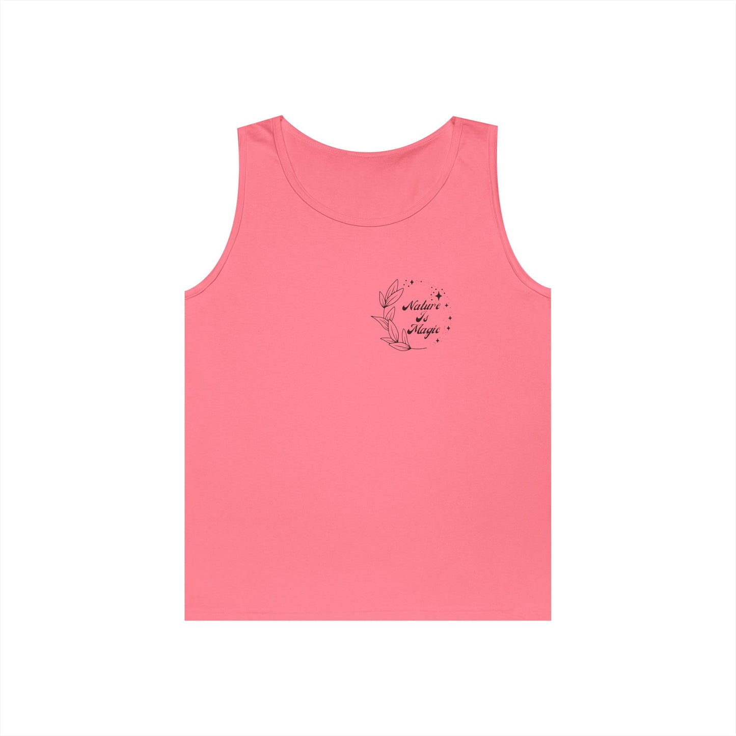 Nature is Magic - Pocket Placement // Unisex Heavy Cotton Tank Top - Design for Outdoor Lovers