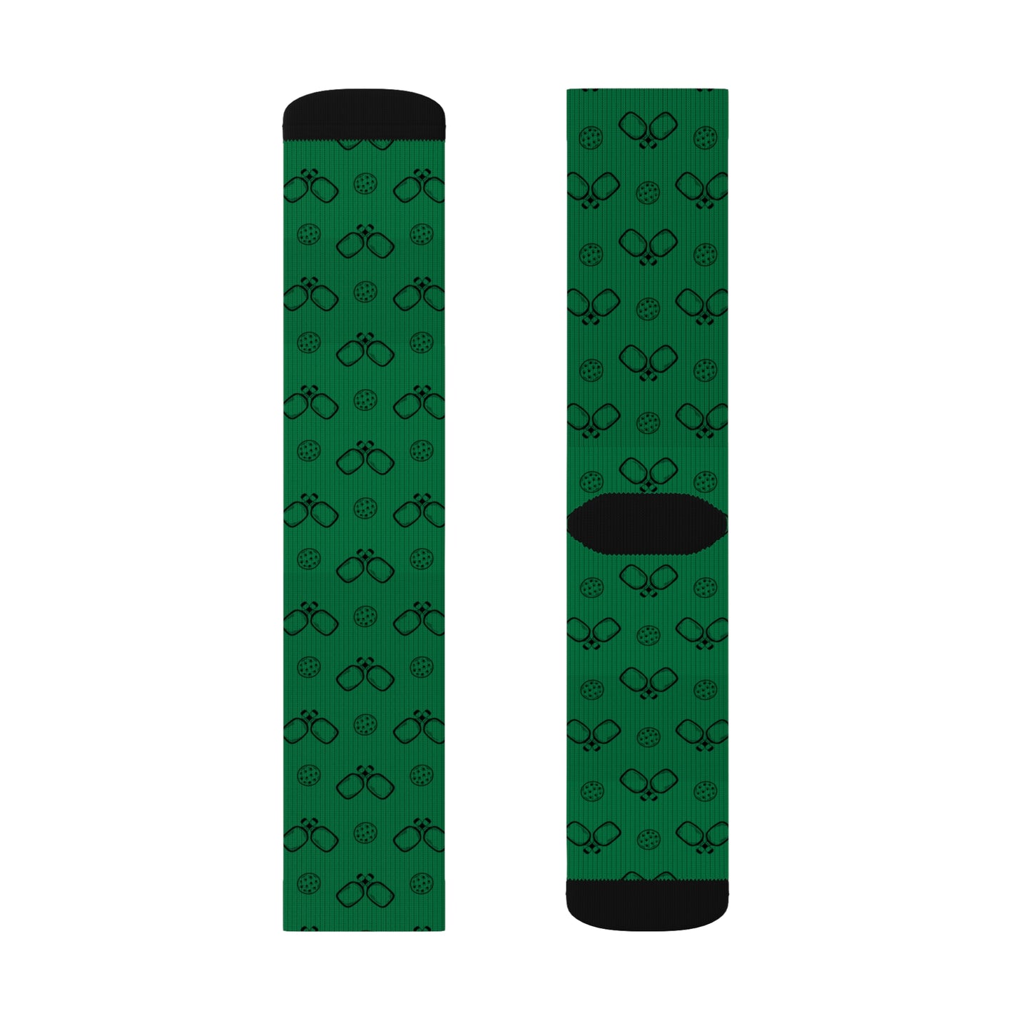 Green Pickleball Sublimation Socks