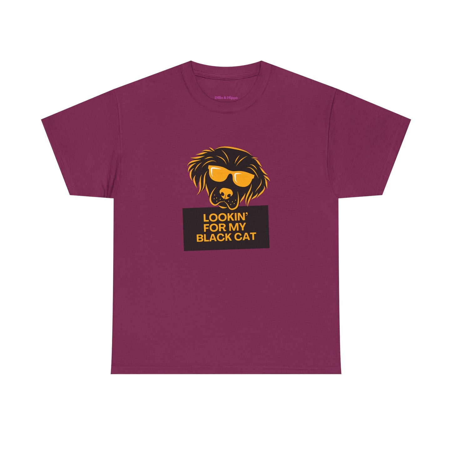 Golden Retriever with Sign // Unisex Heavy Cotton Tee