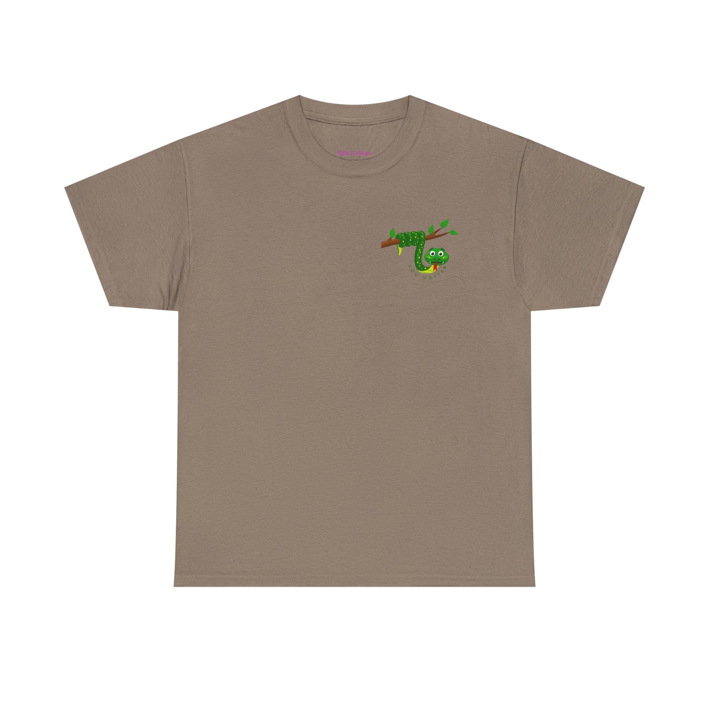 Keep Hanging On - Snake // Unisex Heavy Cotton Tee - Positive Message T-Shirt