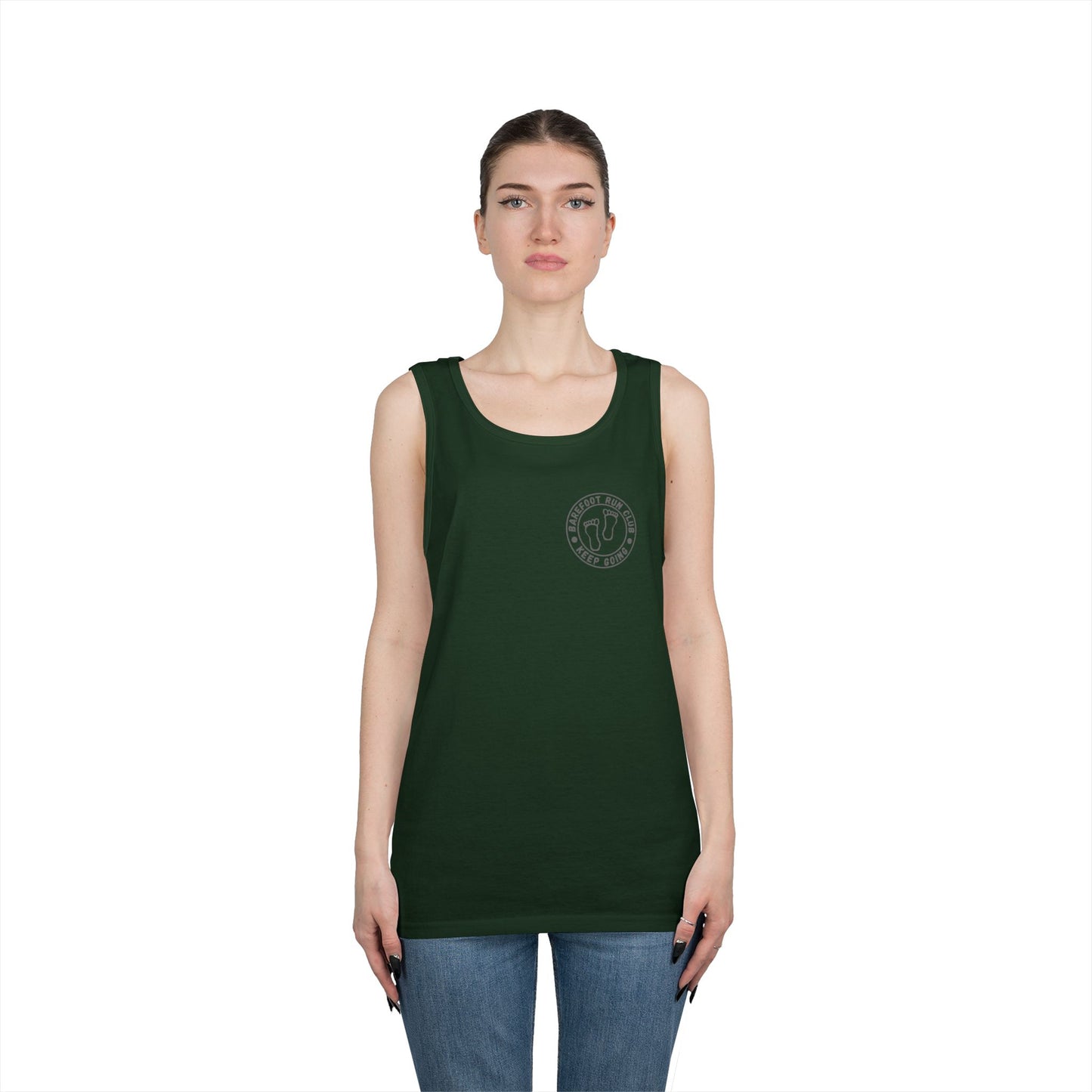 Barefoot Run Club // Bigfoot Founding Member // Double Sided Unisex Heavy Cotton Tank Top