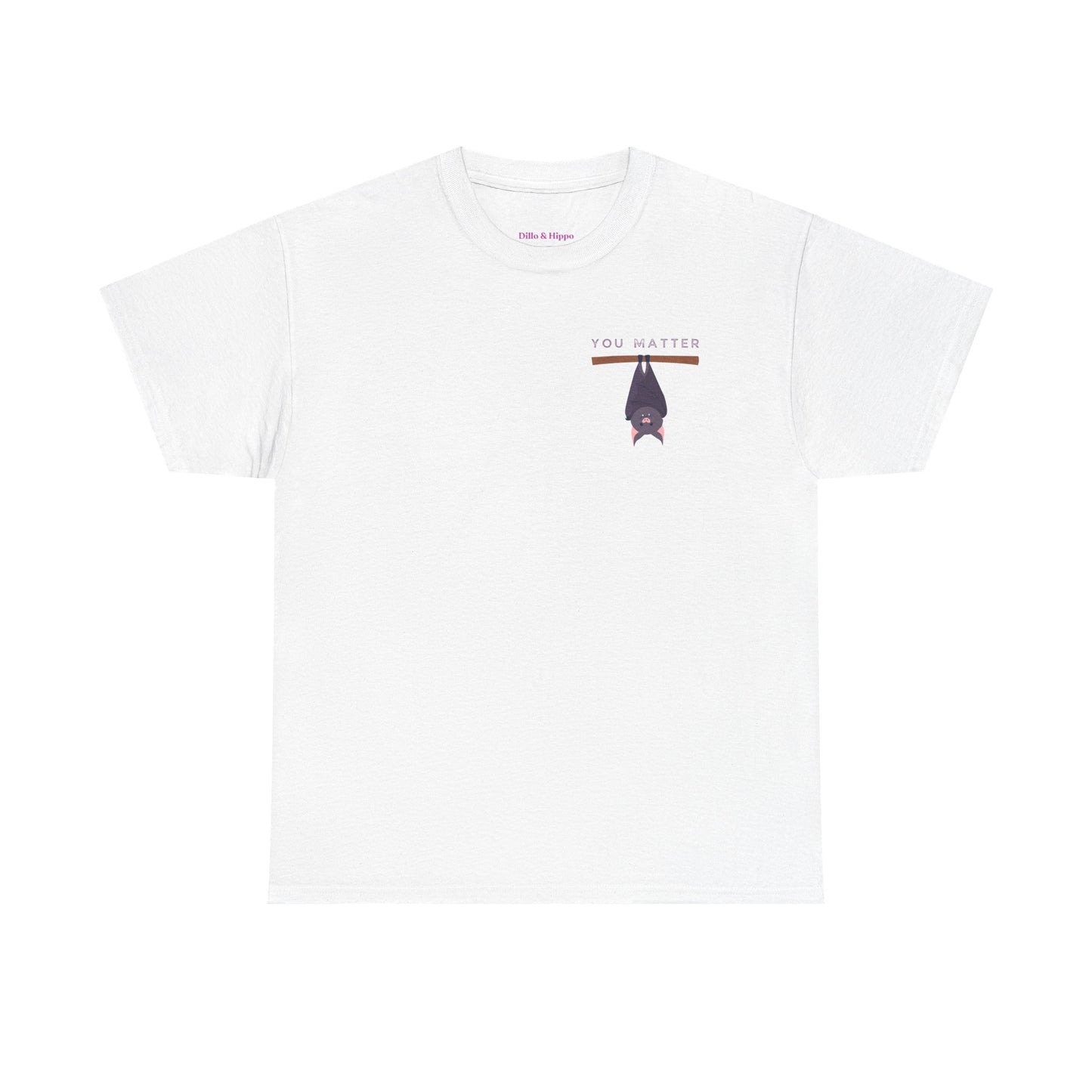 Keep Hangin' On - Bat // Inspirational Unisex Heavy Cotton Tee - 'You Matter' & 'Keep Hanging On' Design