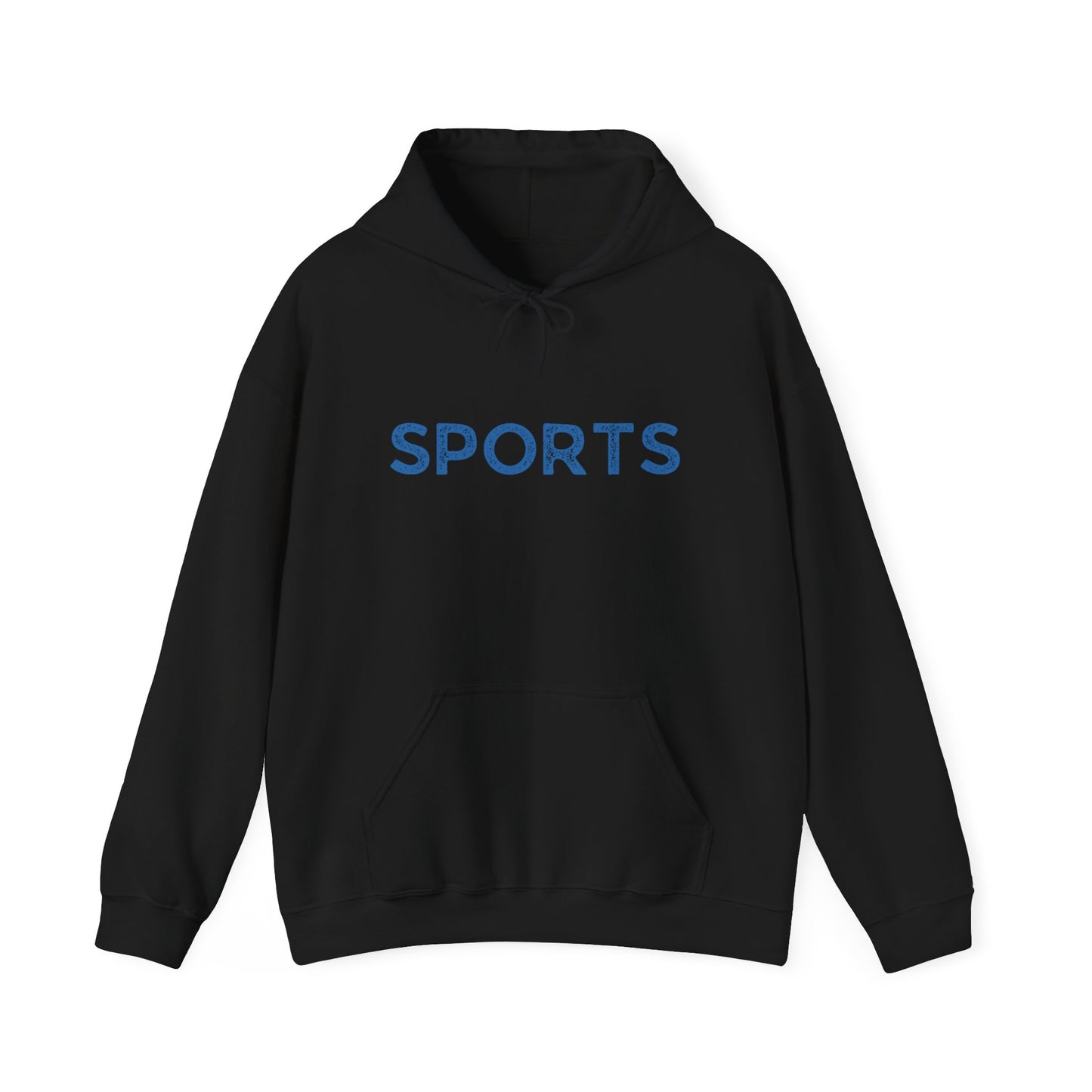 Sports // Unisex Heavy Blend™ Hooded Sweatshirt - Blue Text