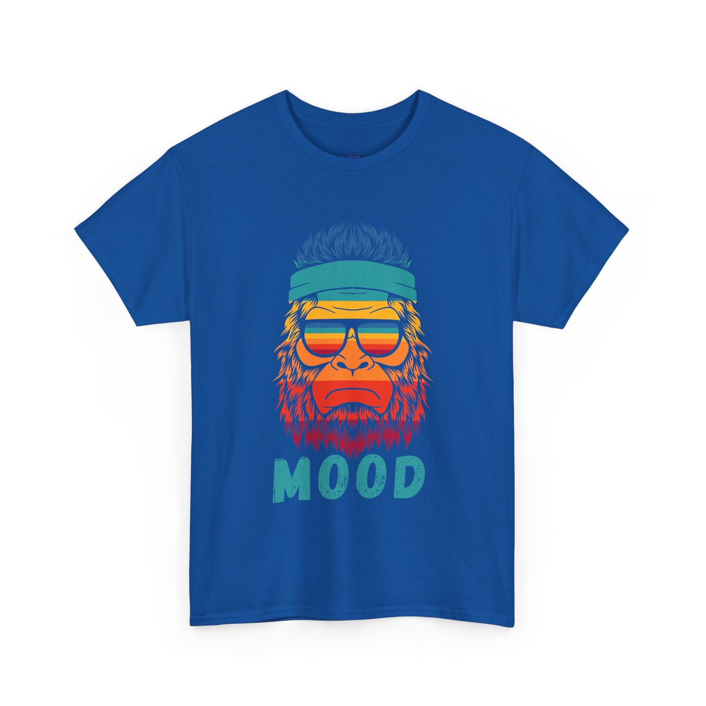 Bigfoot Mood // Retro Mood Unisex Heavy Cotton Tee - Colorful Graphic T-Shirt