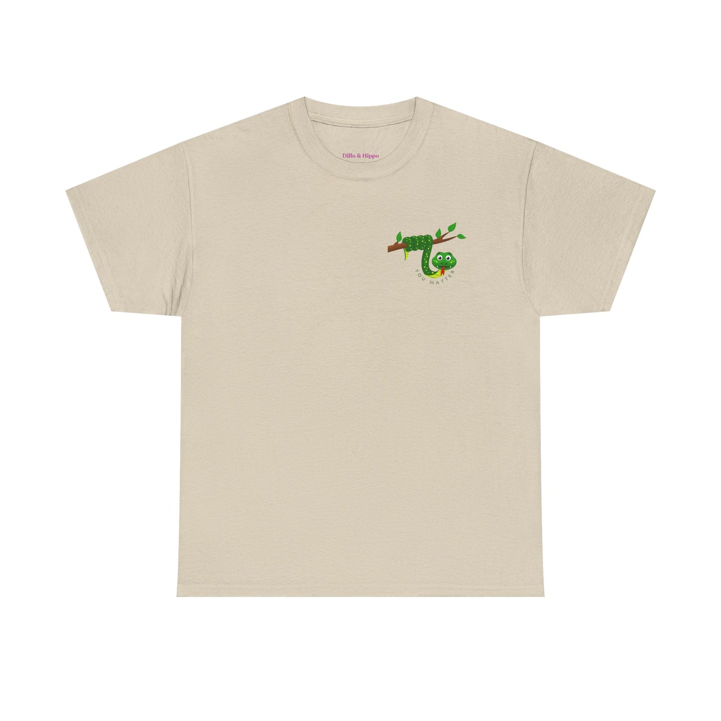 Keep Hanging On - Snake // Unisex Heavy Cotton Tee - Positive Message T-Shirt
