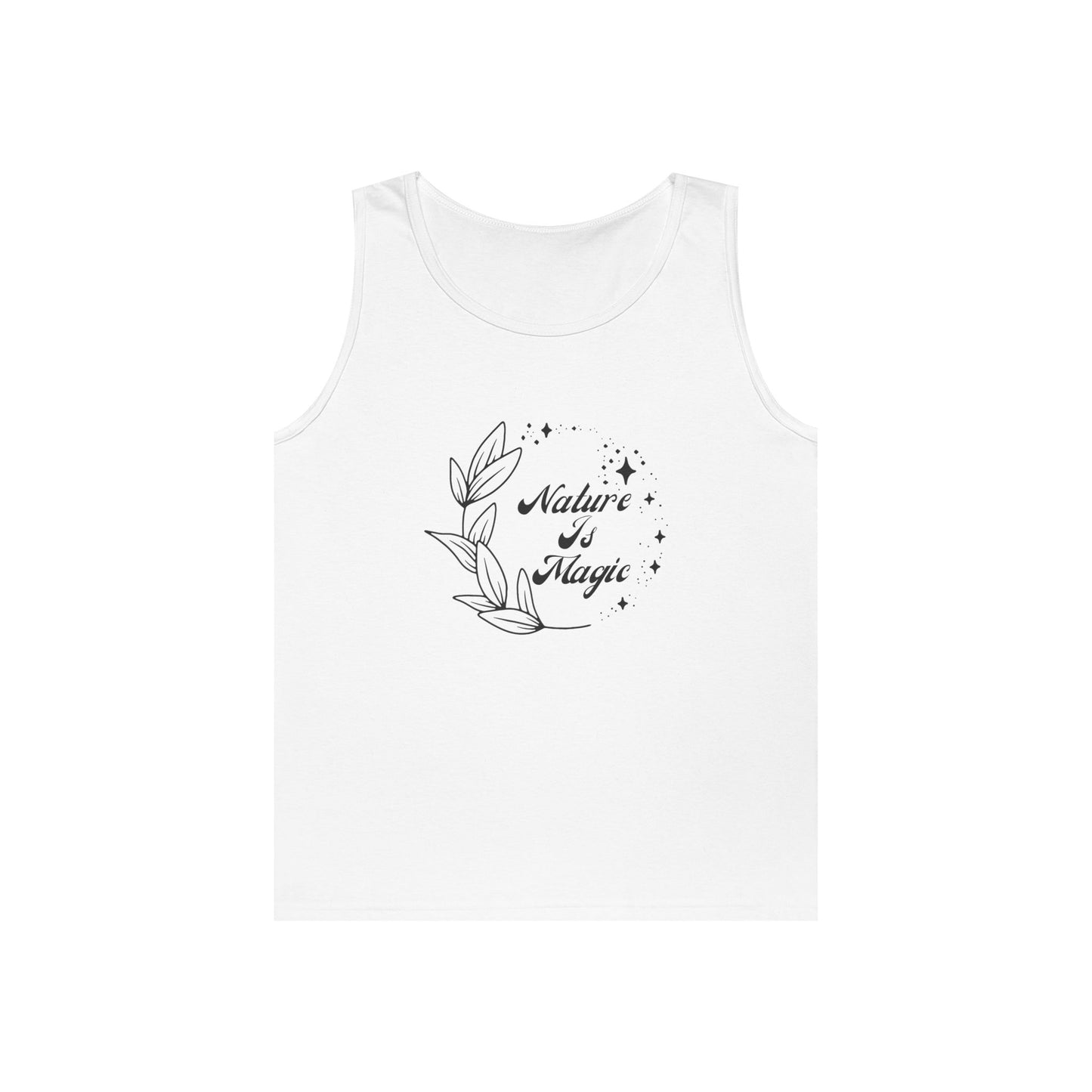 Nature is Magic // Unisex Heavy Cotton Tank Top - Design for Outdoor Lovers