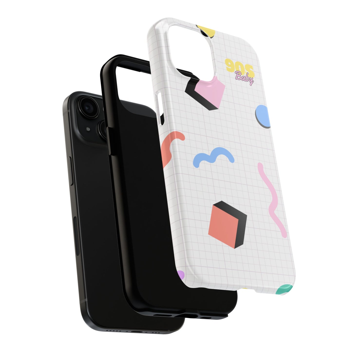 90s Baby Grid Paper Pattern // iPhone Case