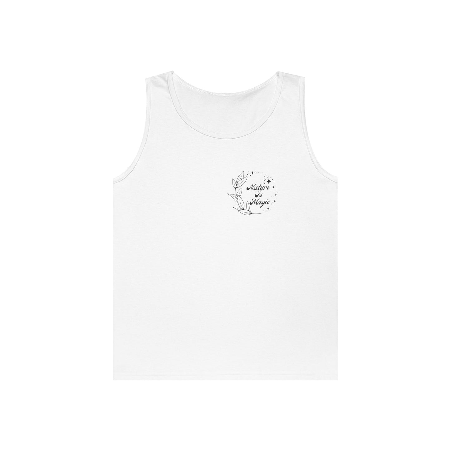 Nature is Magic - Pocket Placement // Unisex Heavy Cotton Tank Top - Design for Outdoor Lovers