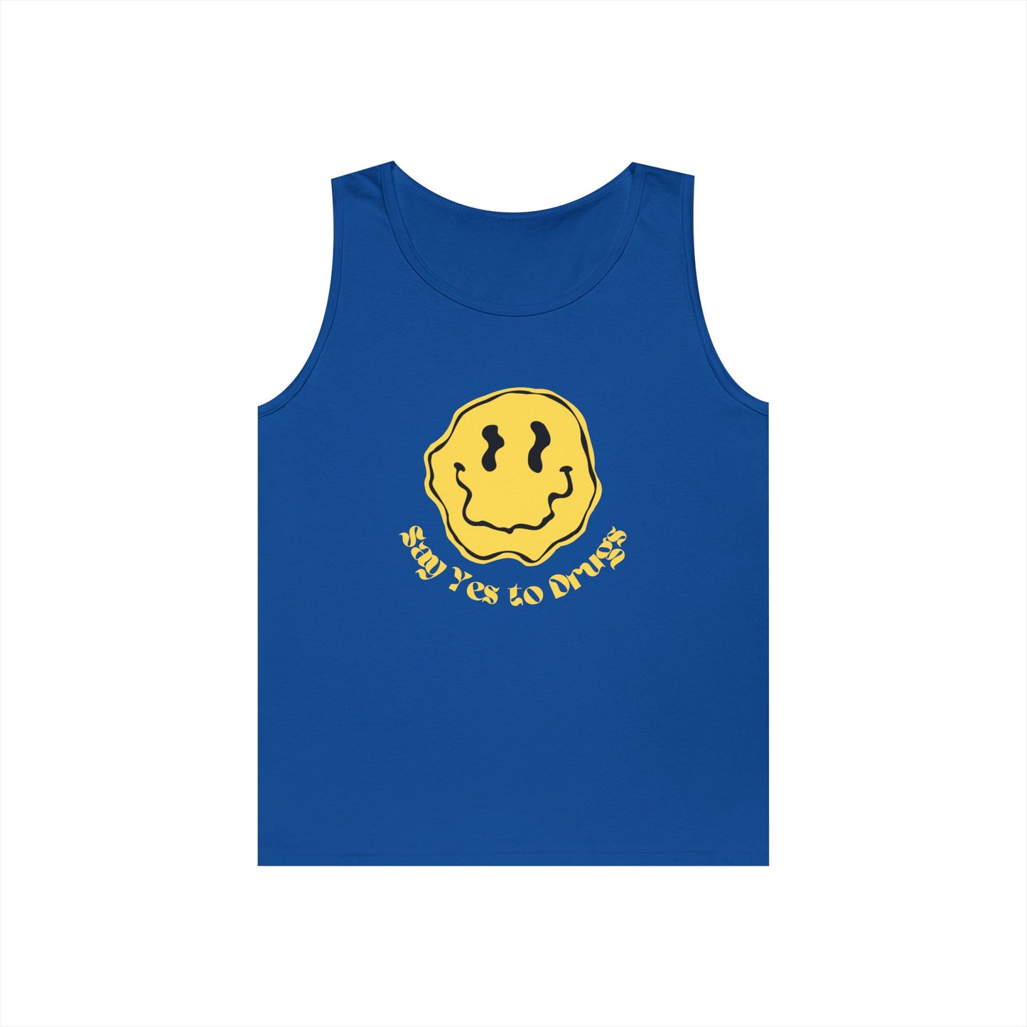 "Say Yes to Drugs" Smiley Graphic // Unisex Heavy Cotton Tank Top