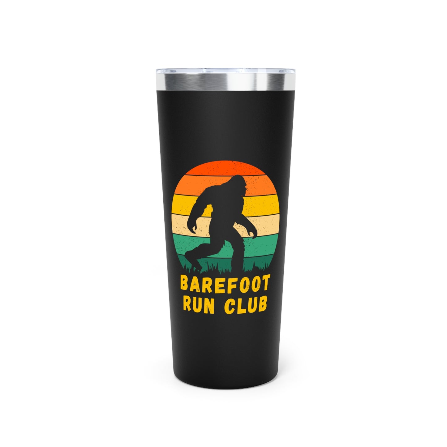 Barefoot Run Club // Copper Vacuum Insulated Tumbler, 22oz - Blue Text