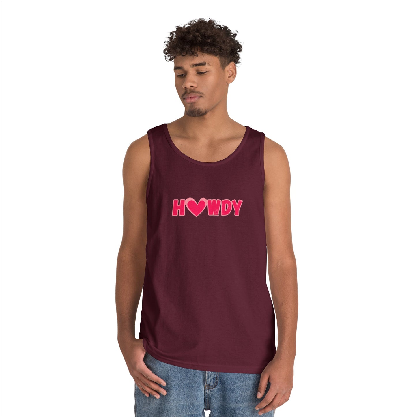 H<3wdy // Unisex Heavy Cotton Tank Top - Trendy Summer Wear for Fun and Relaxation