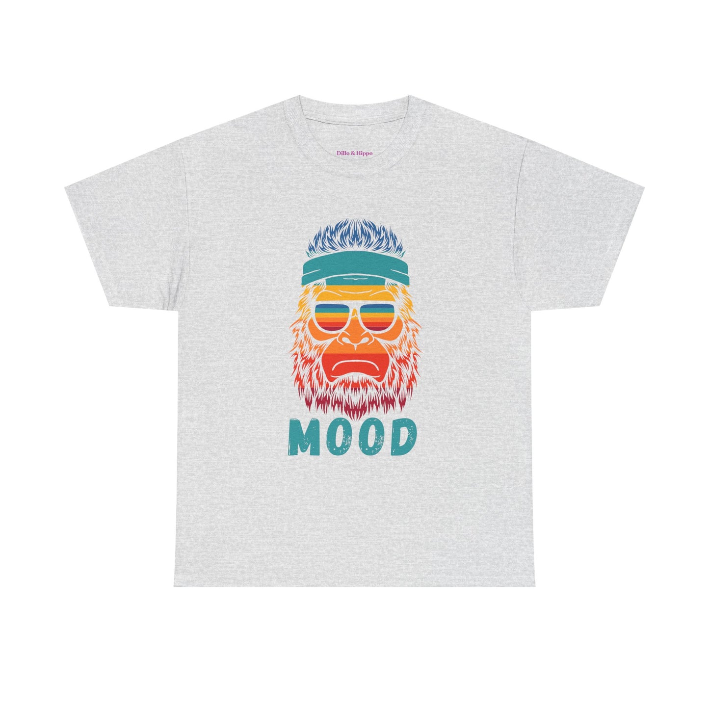 Bigfoot Mood // Retro Mood Unisex Heavy Cotton Tee - Colorful Graphic T-Shirt