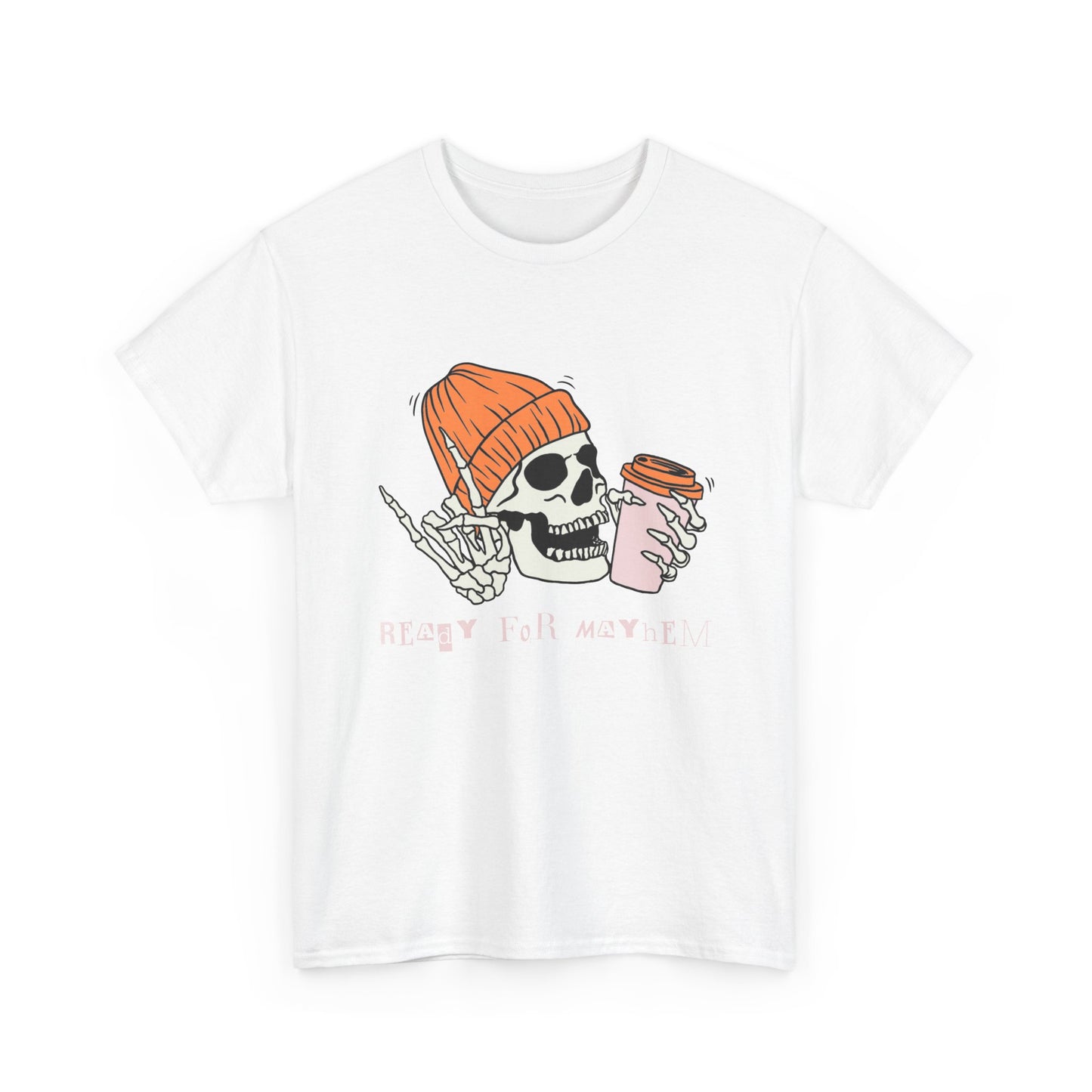 Skull Graphic Tee, Unisex Heavy Cotton, Casual Streetwear, Grunge Aesthetic, Halloween Costume, Gift for Him/Her
