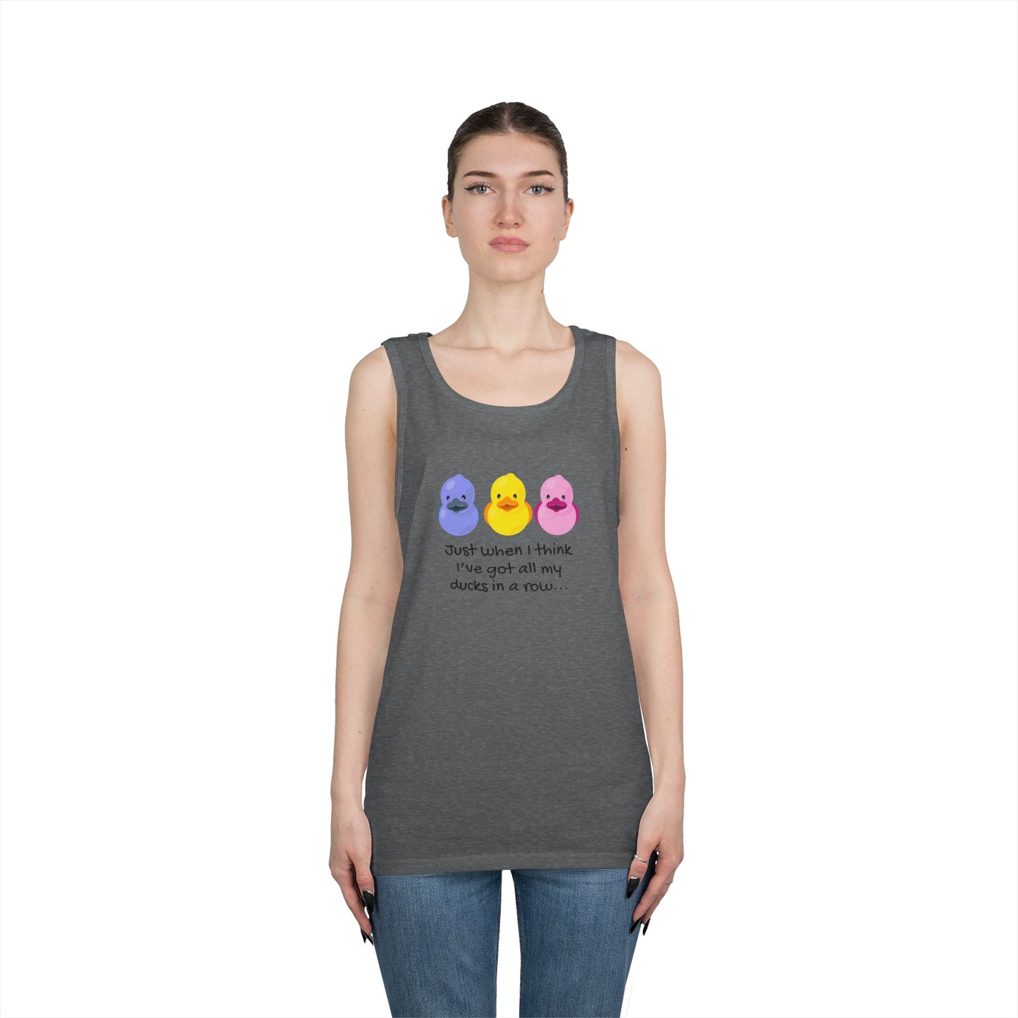 Ducks in a Row // Unisex Heavy Cotton Tank Top
