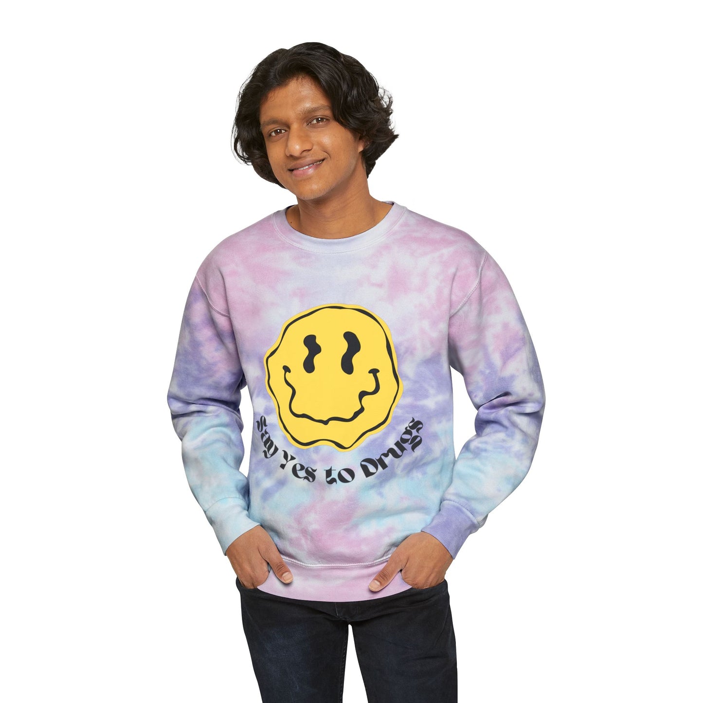 Say Yes to Drugs // Unisex Tie-Dye Sweatshirt