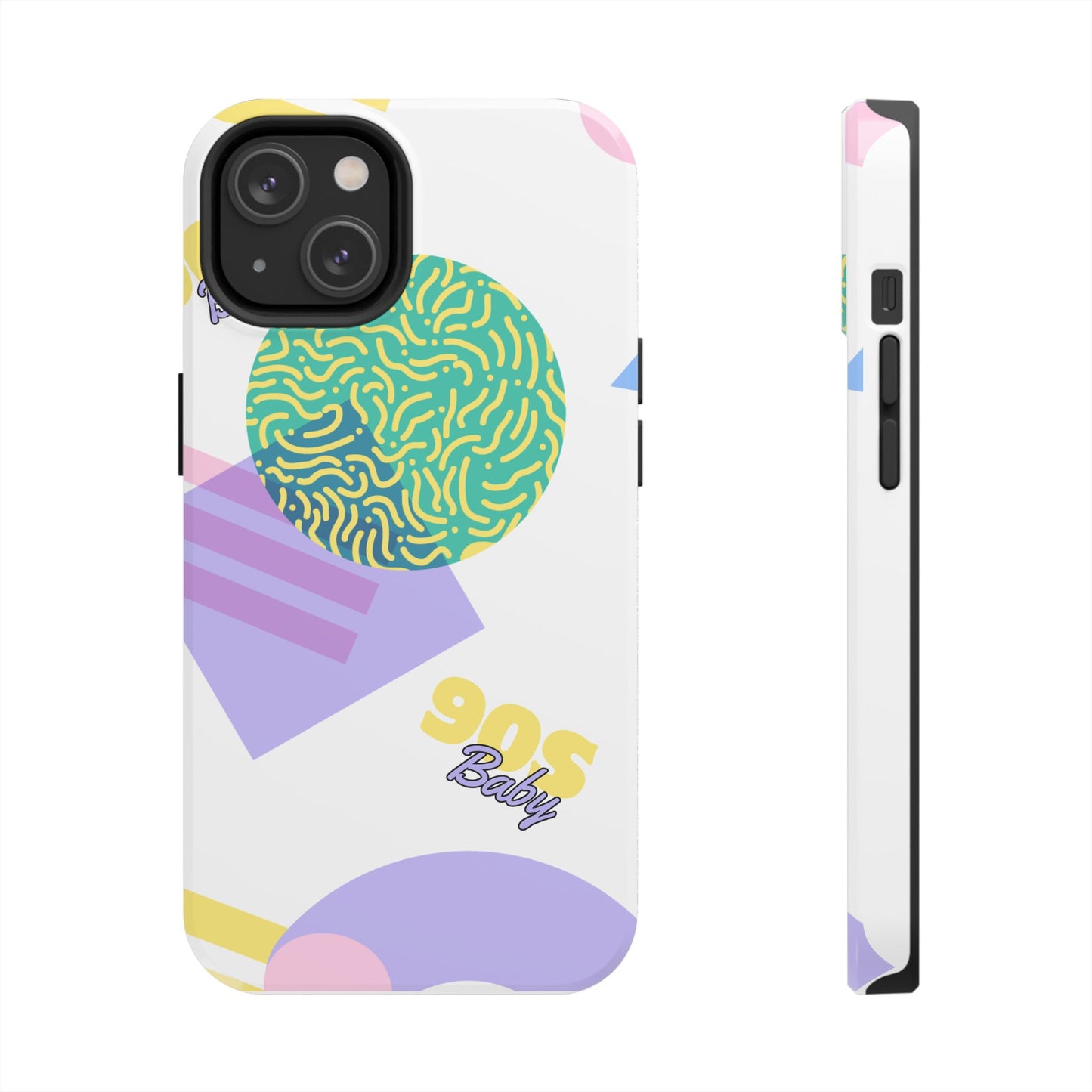Pastel 90s Baby and Shapes // iPhone Case