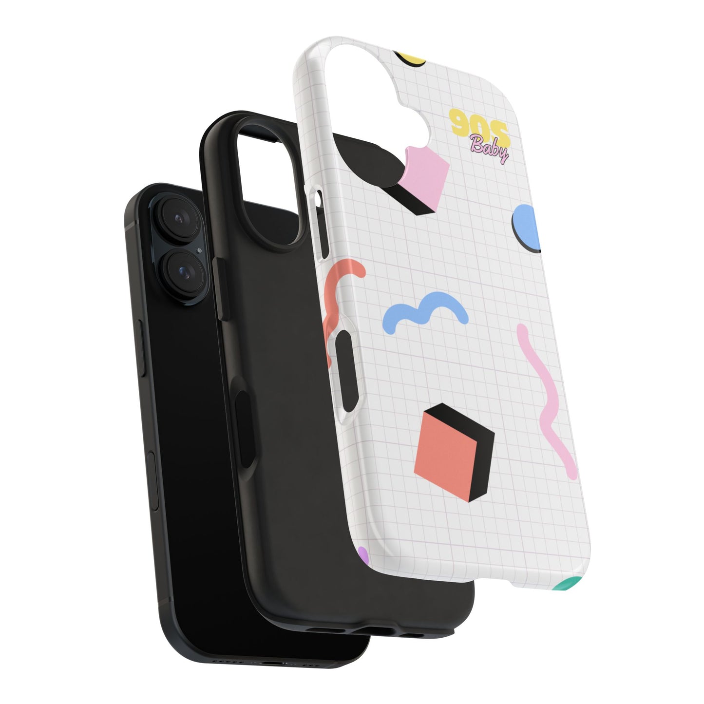 90s Baby Grid Paper Pattern // iPhone Case