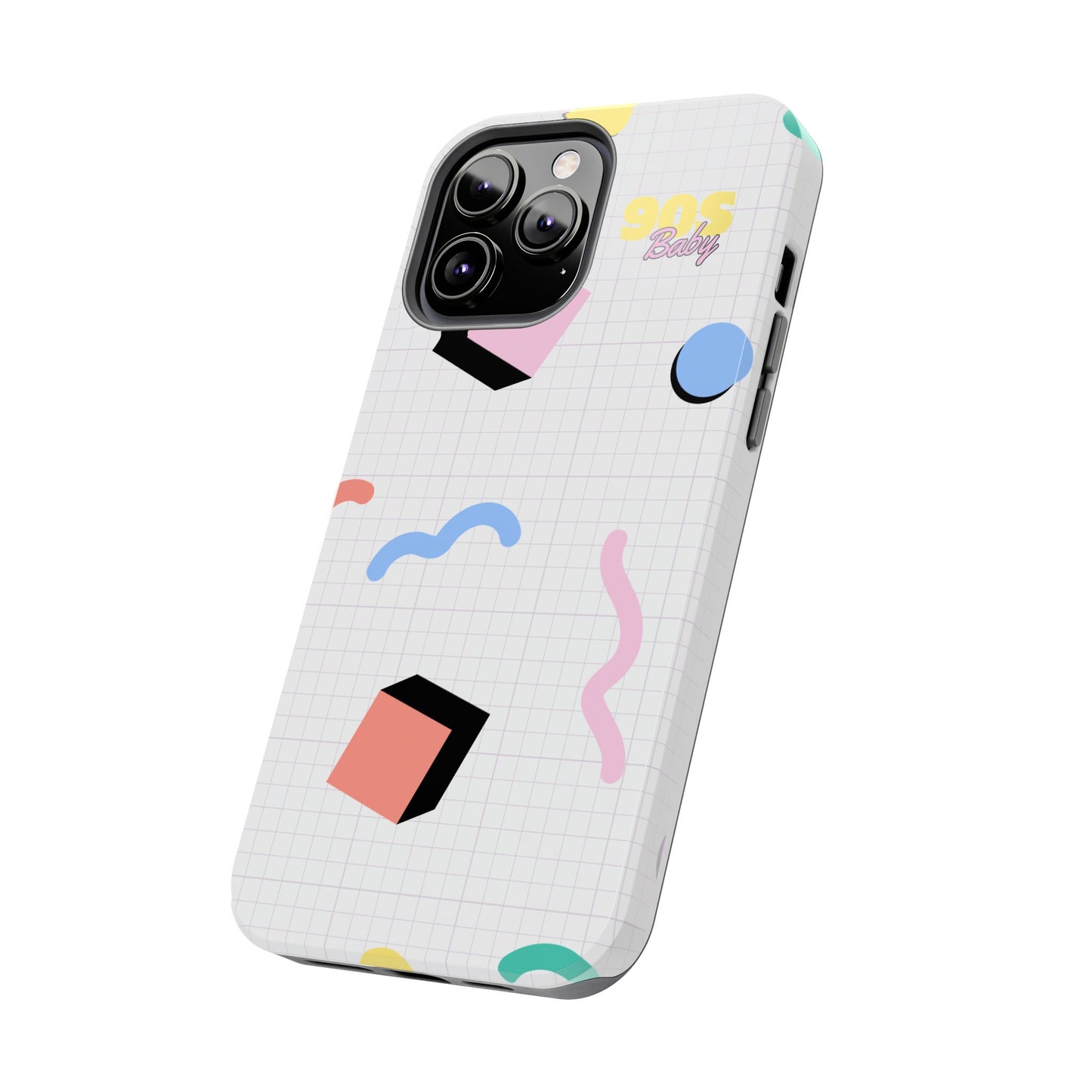 90s Baby Grid Paper Pattern // iPhone Case