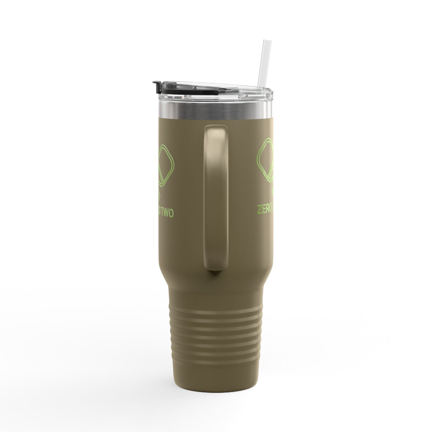 Zero Zero Two // Insulated Travel Mug, 40oz - Blue Text