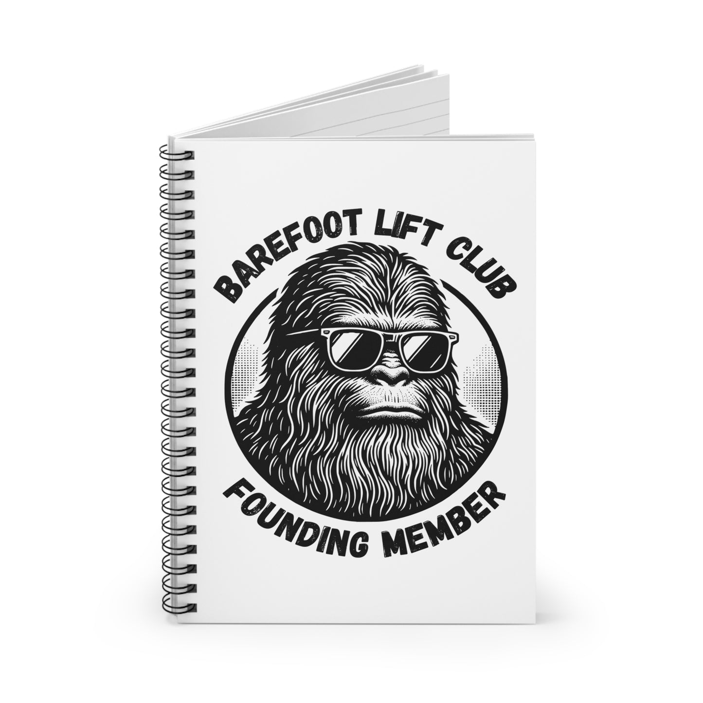 Barefoot Lift Club Founding Member // Spiral Notebook - Ruled Line