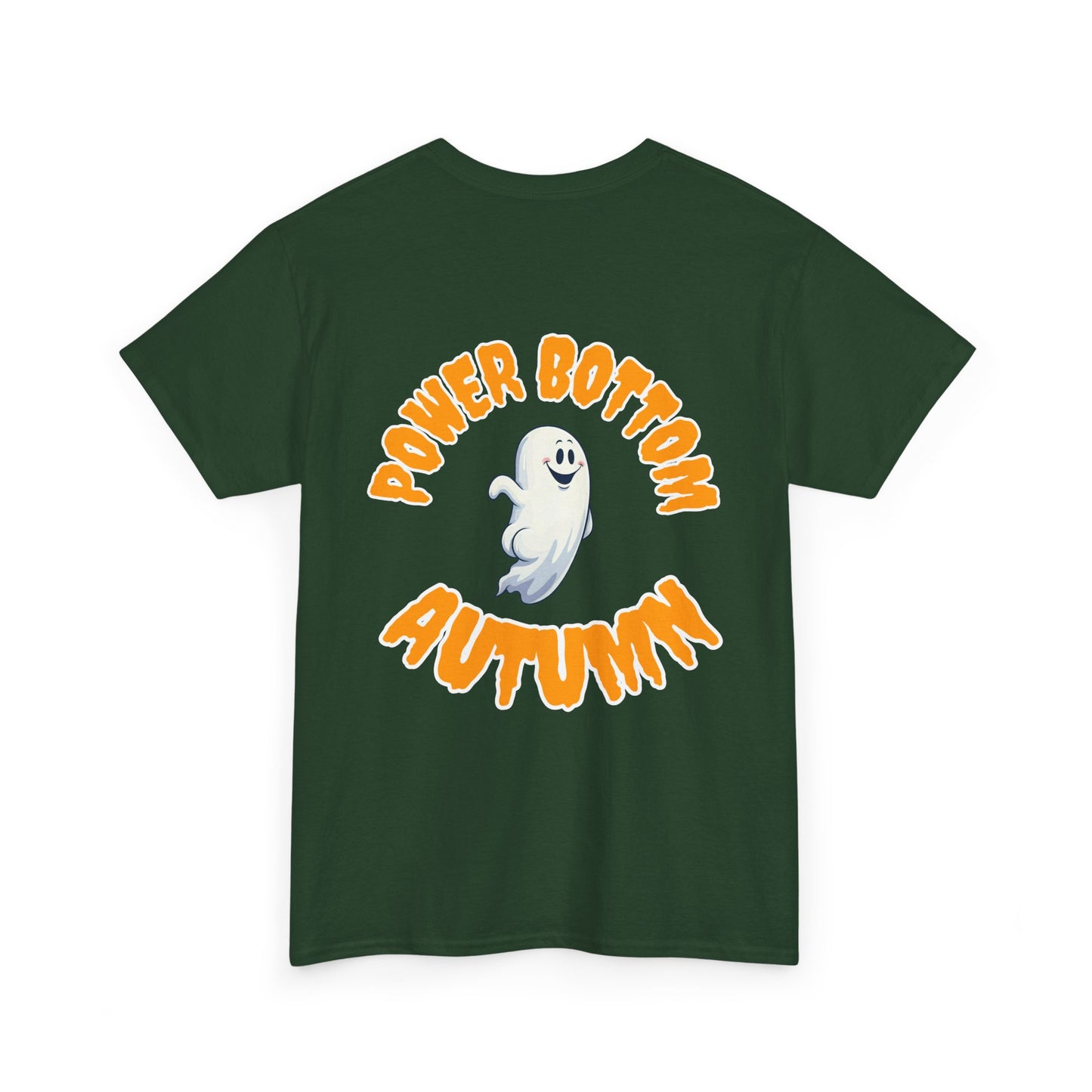 'Power Bottom Autumn' White Ghost // Halloween Ghost Unisex Heavy Cotton Tee