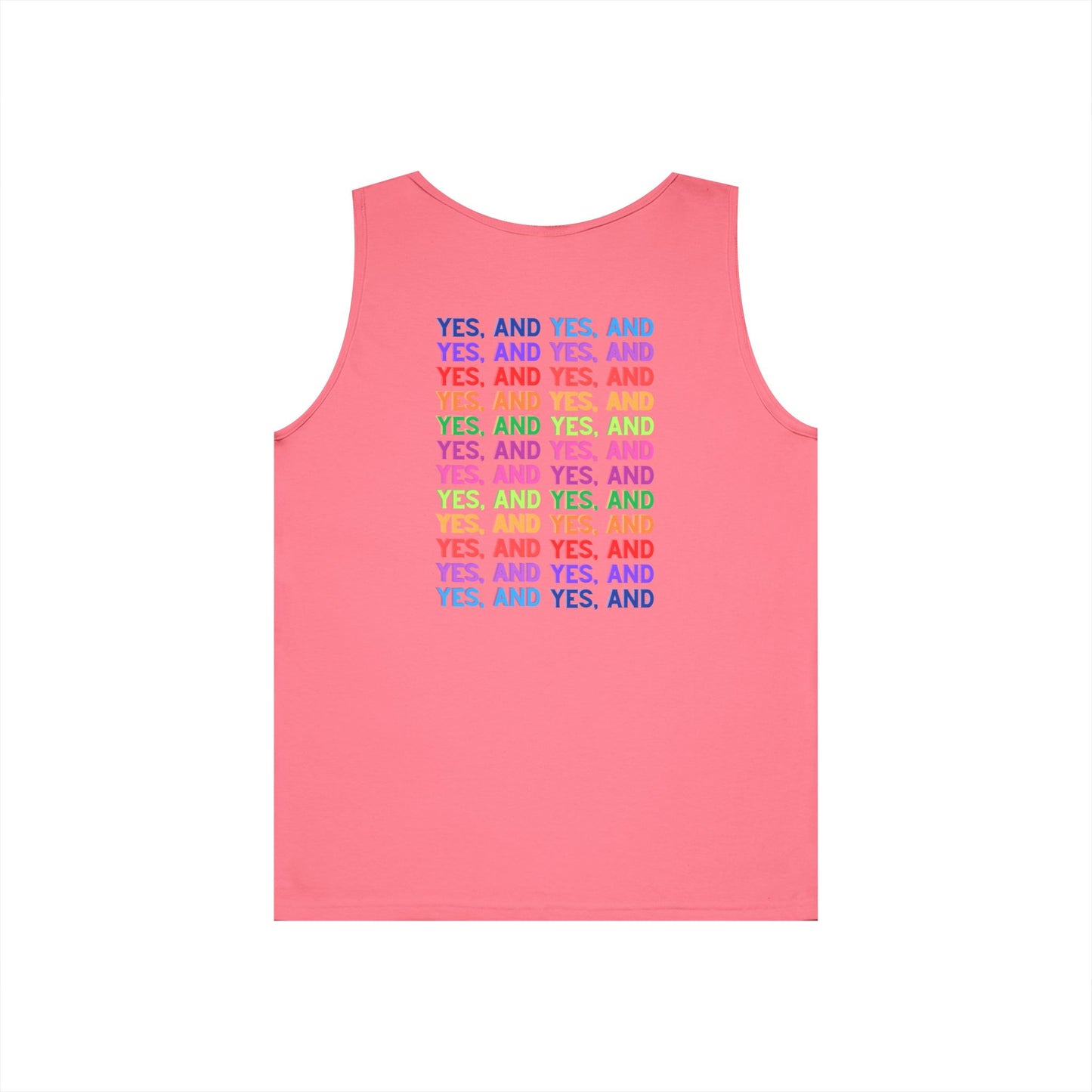 Improv, "Yes, And" Double-sided // Vibes Unisex Heavy Cotton Tank Top