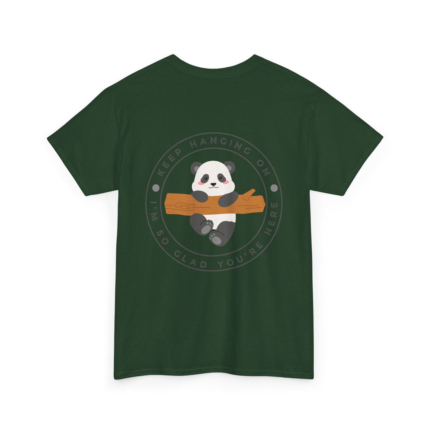 Keep Hangin' On - Panda // Unisex Heavy Cotton Tee -Vibes Graphic Shirt