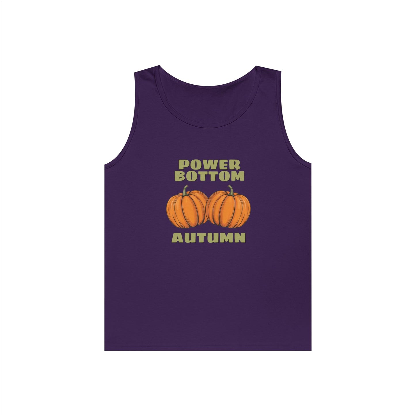 Power Bottom Autumn - Pumpkins // Unisex Heavy Cotton Tank Top - Fall Vibes