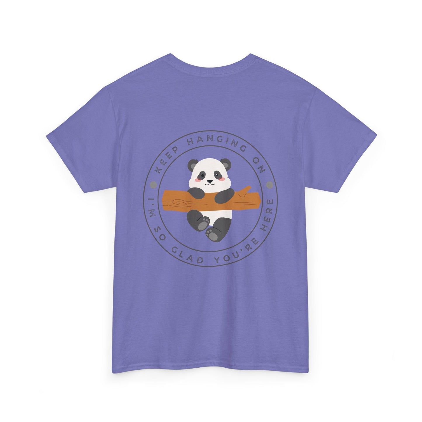 Keep Hangin' On - Panda // Unisex Heavy Cotton Tee -Vibes Graphic Shirt