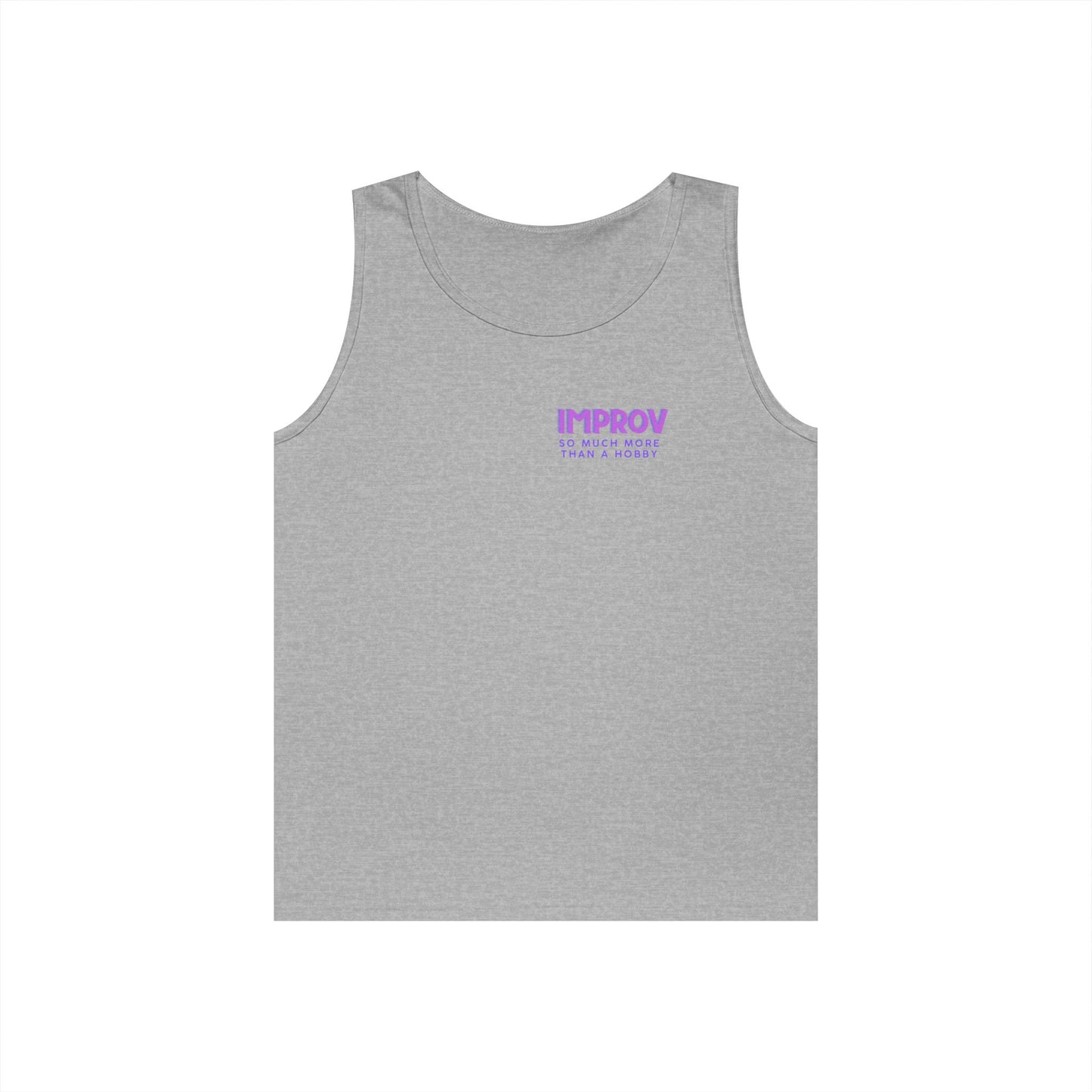 Improv, "Yes, And" Double-sided // Vibes Unisex Heavy Cotton Tank Top