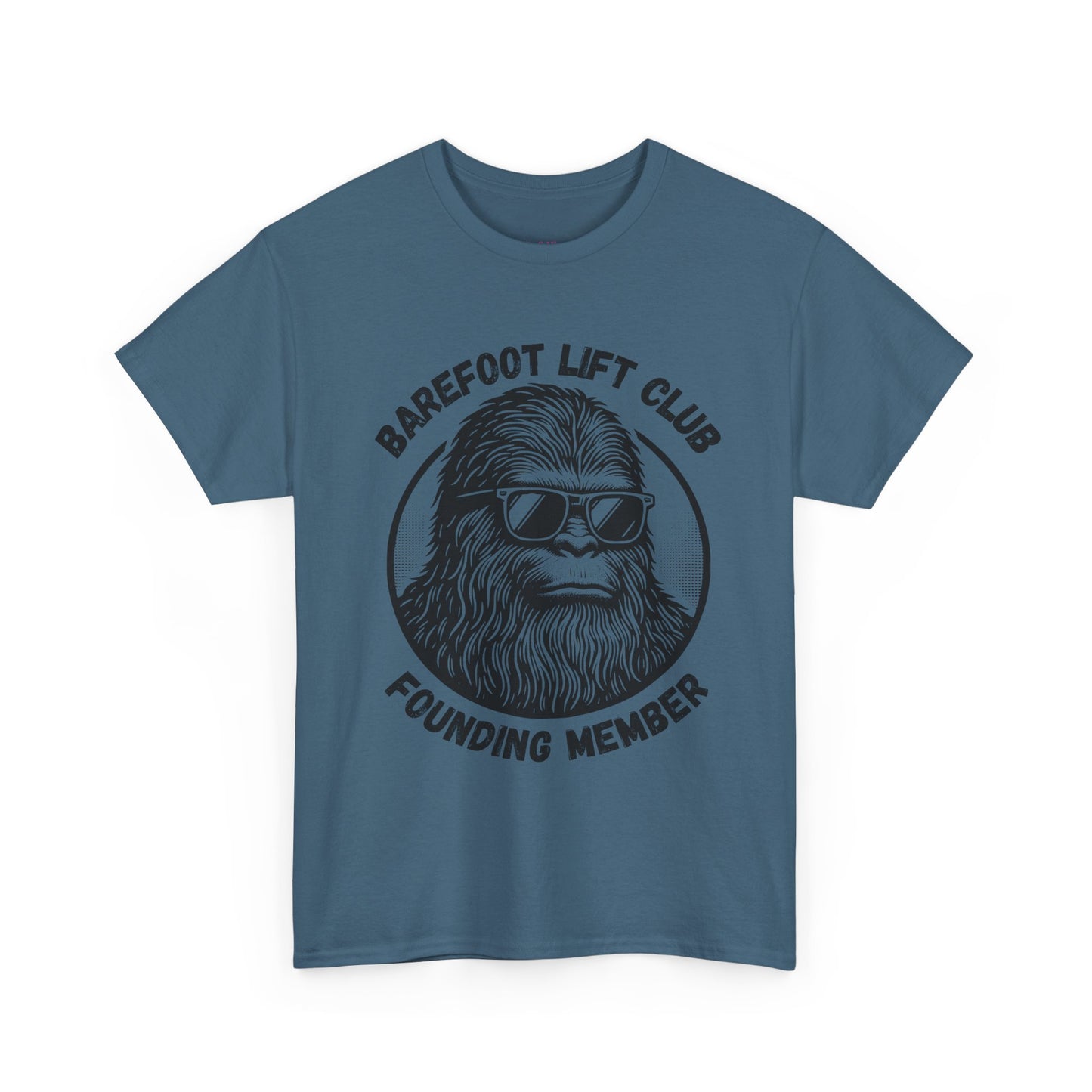 Bigfoot Founding Member of the Barefoot Lift Club // Unisex Heavy Cotton Tee - Founding Member Sasquatch Design