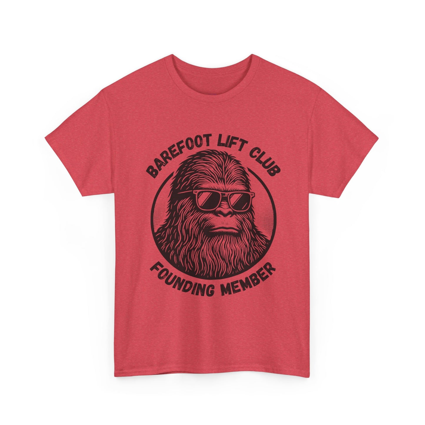 Bigfoot Founding Member of the Barefoot Lift Club // Unisex Heavy Cotton Tee - Founding Member Sasquatch Design