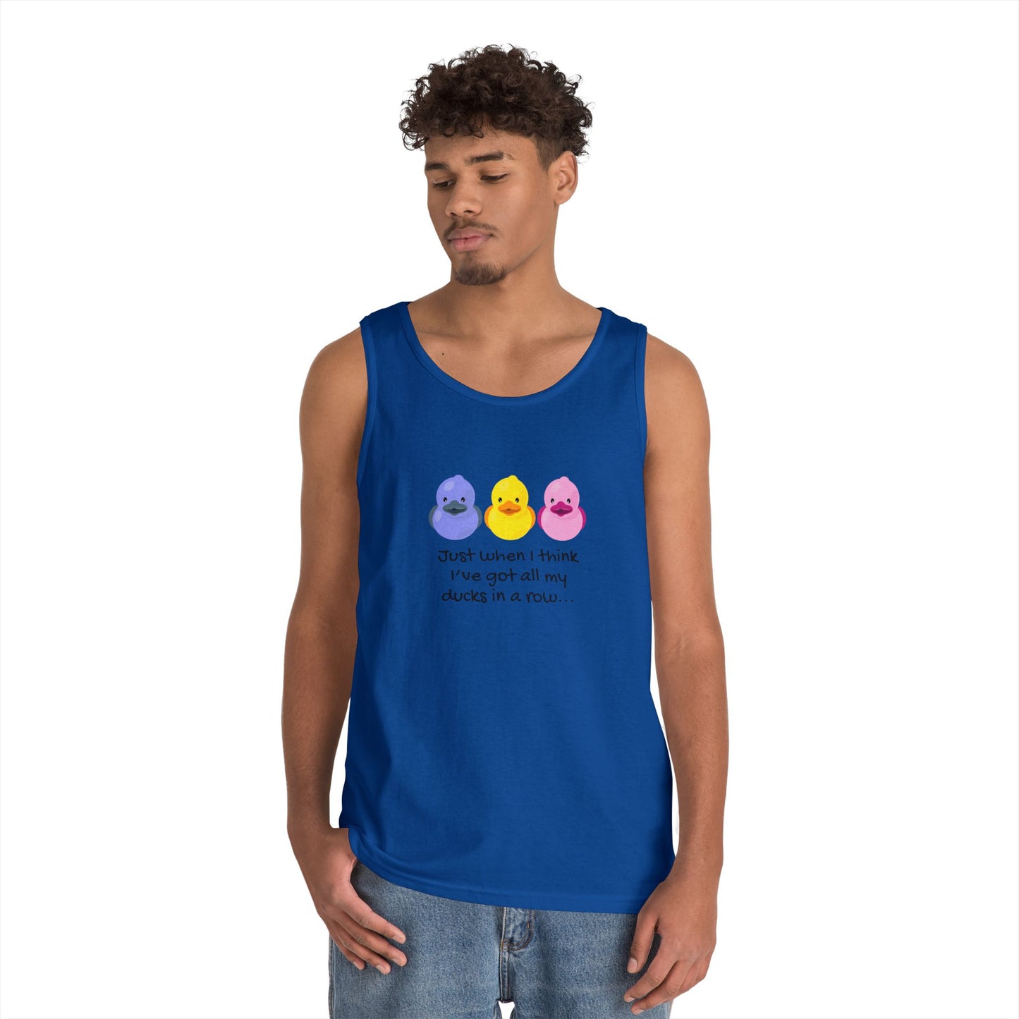 Ducks in a Row // Unisex Heavy Cotton Tank Top