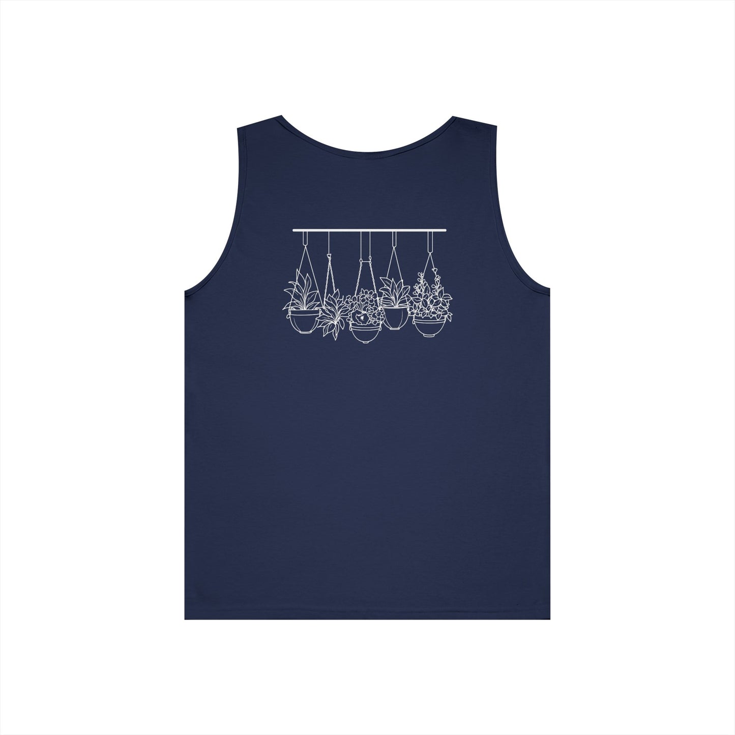 Hangin' With My Buds // Happy Plant Lover Unisex Heavy Cotton Tank Top - Perfect for Gardening Enthusiasts