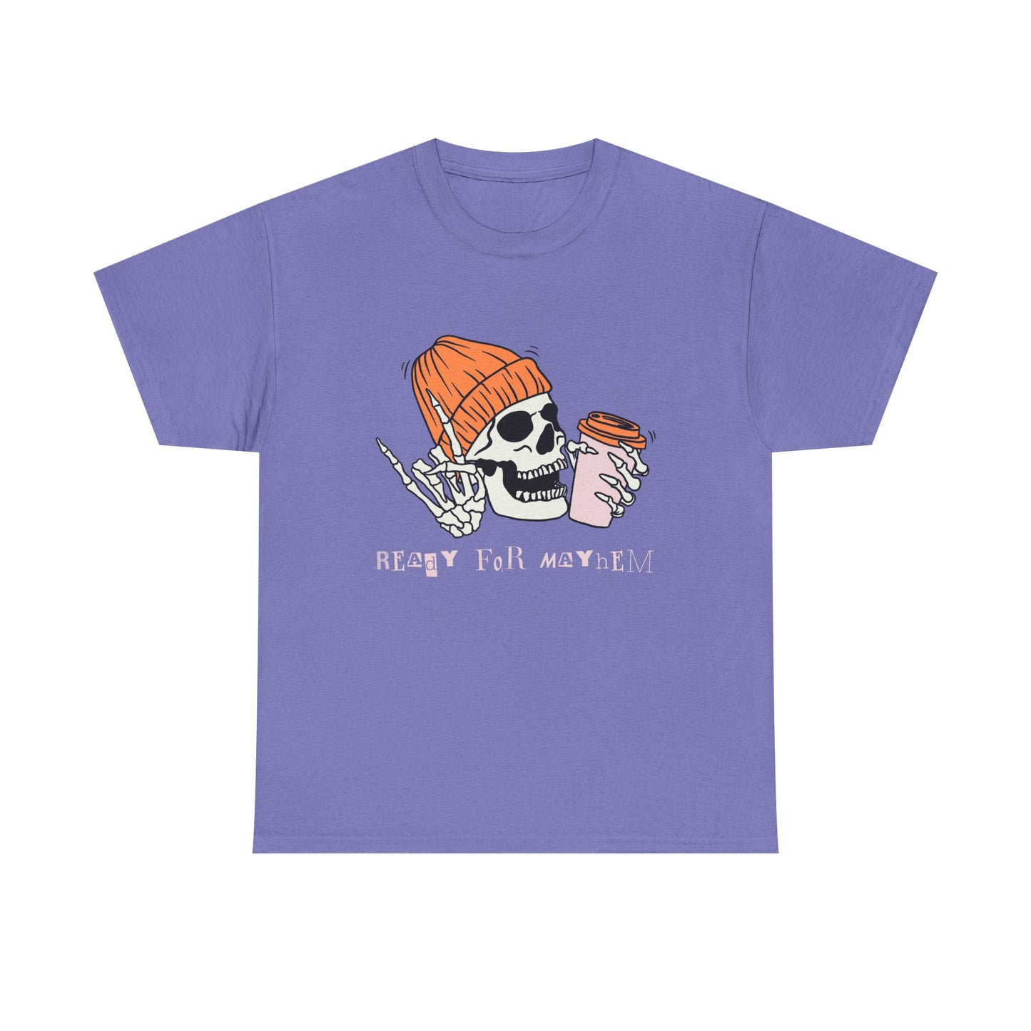 Skull Graphic Tee, Unisex Heavy Cotton, Casual Streetwear, Grunge Aesthetic, Halloween Costume, Gift for Him/Her
