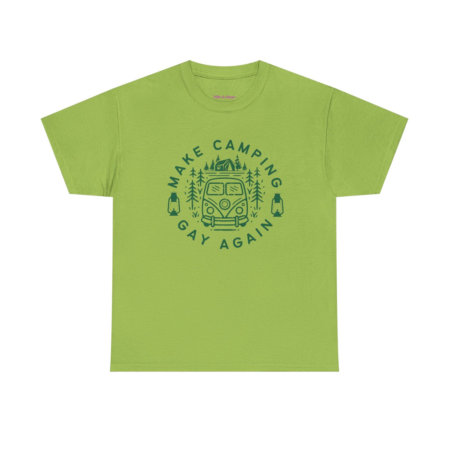Make Camping Gay Again // Unisex Heavy Cotton Tee - Fun Outdoor Pride Shirt