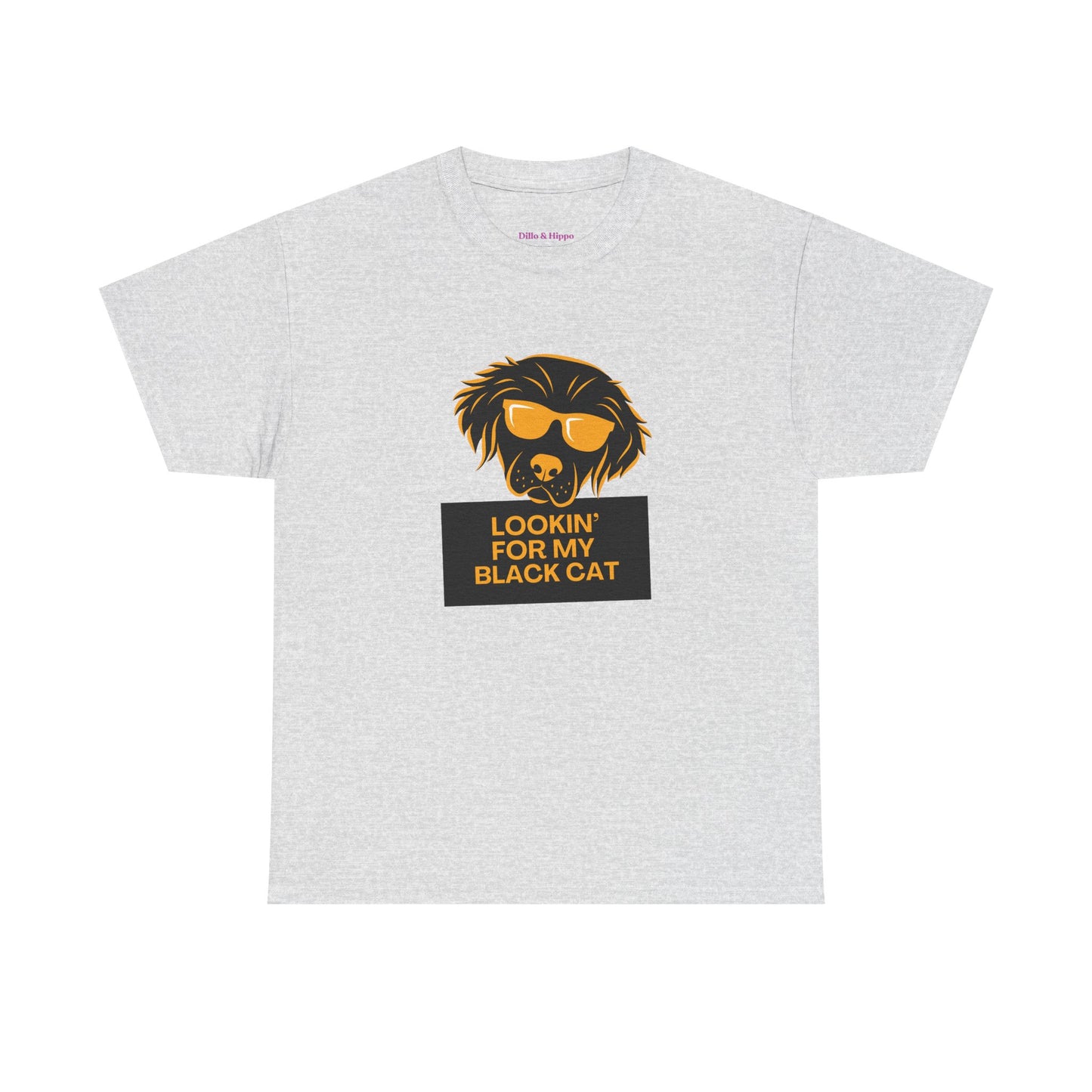Golden Retriever with Sign // Unisex Heavy Cotton Tee