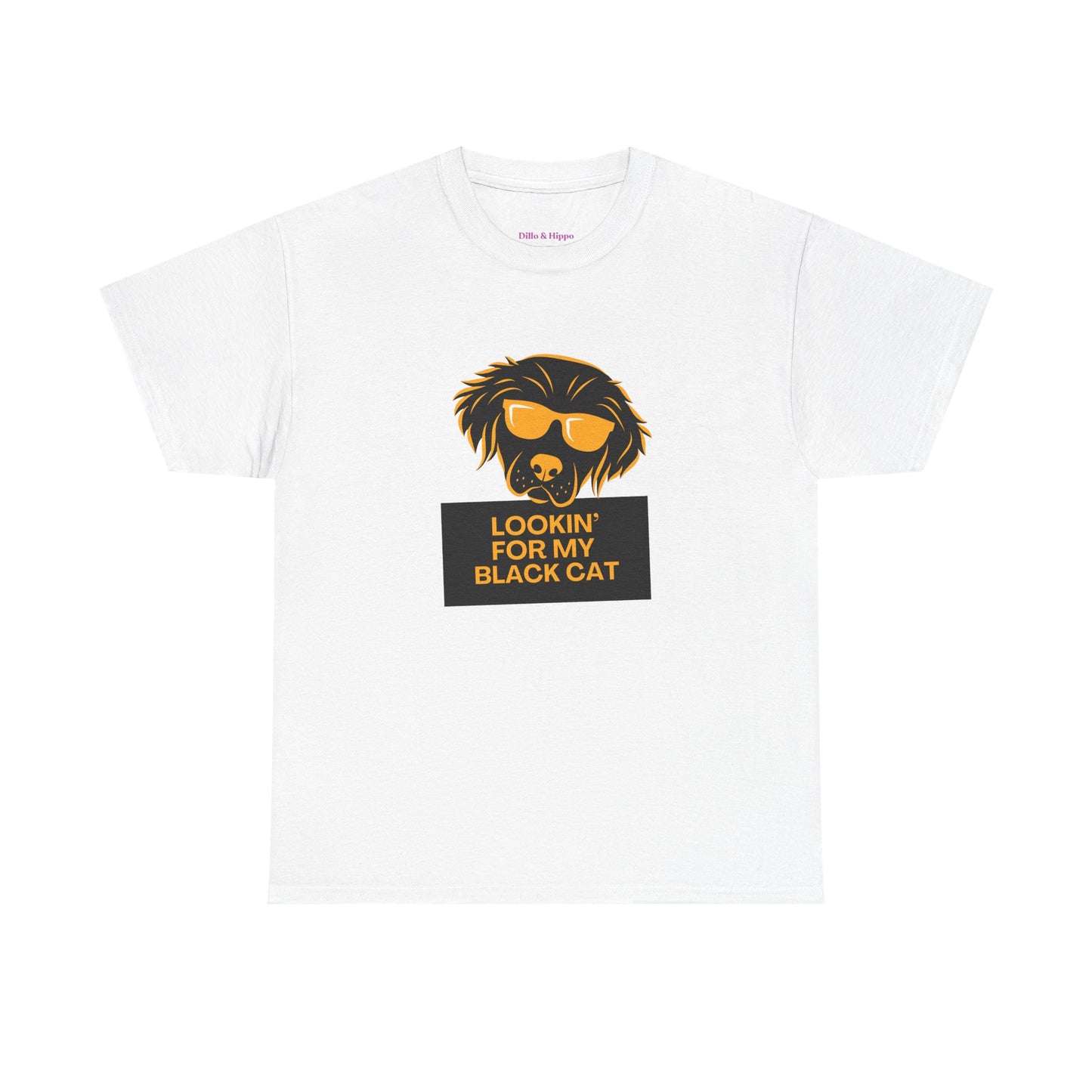 Golden Retriever with Sign // Unisex Heavy Cotton Tee