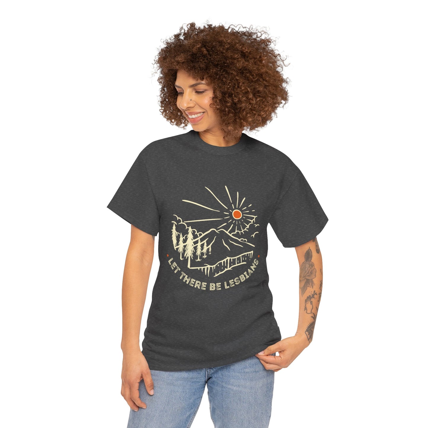 Let There Be Lesbians // Unisex Heavy Cotton Tee - Pride Fashion Statement T-Shirt