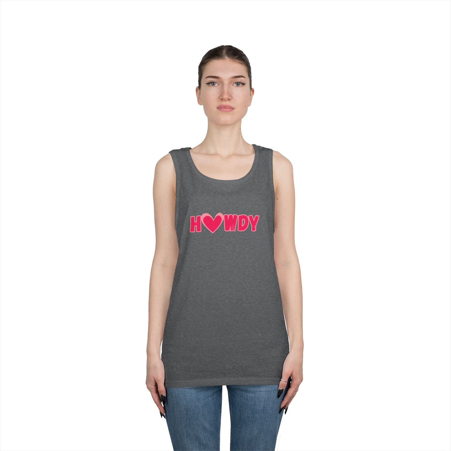 H<3wdy // Unisex Heavy Cotton Tank Top - Trendy Summer Wear for Fun and Relaxation